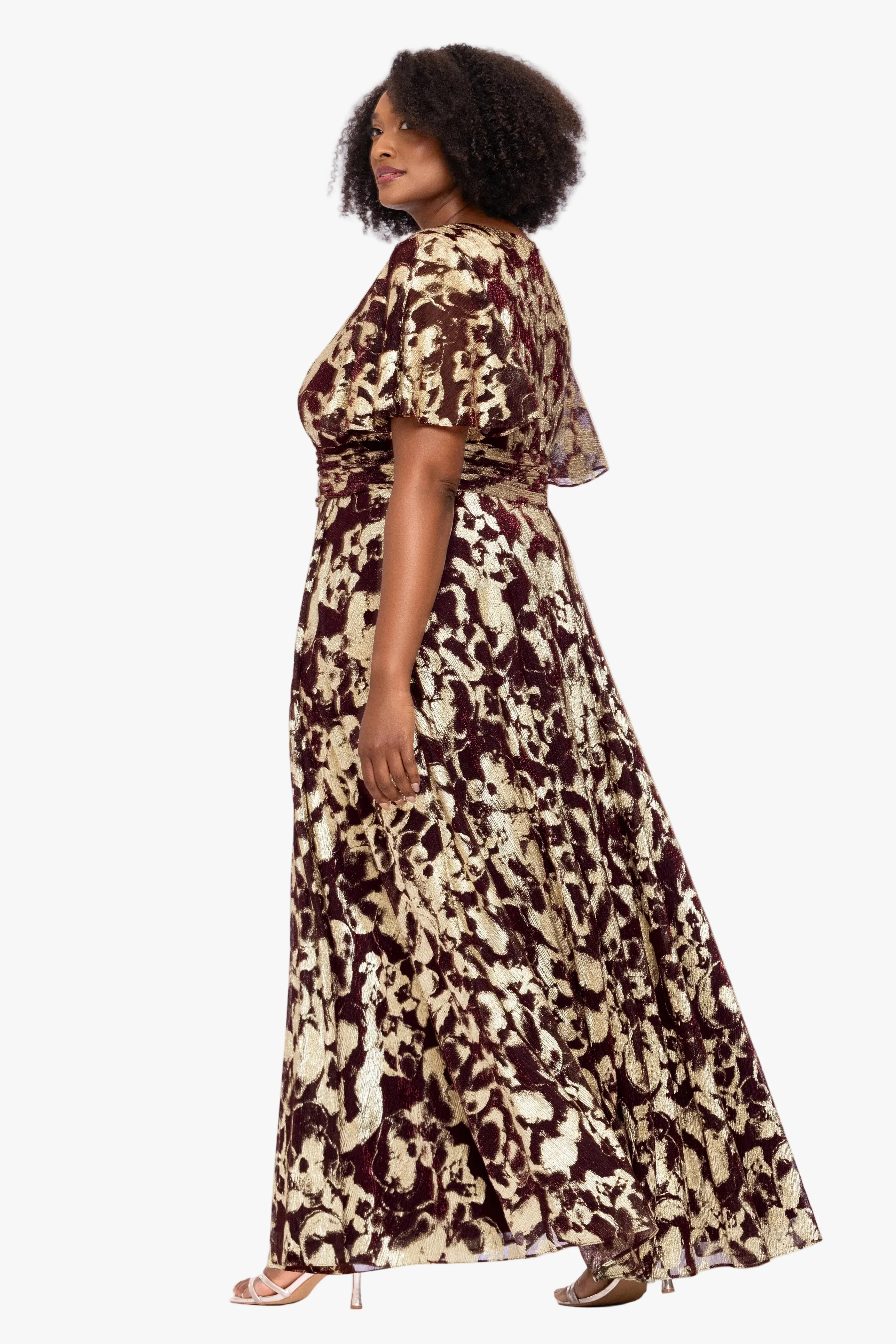 Plus "Polly" Metallic Short Sleeve Dress sold by Betsy & Adam product image thumbnail 3