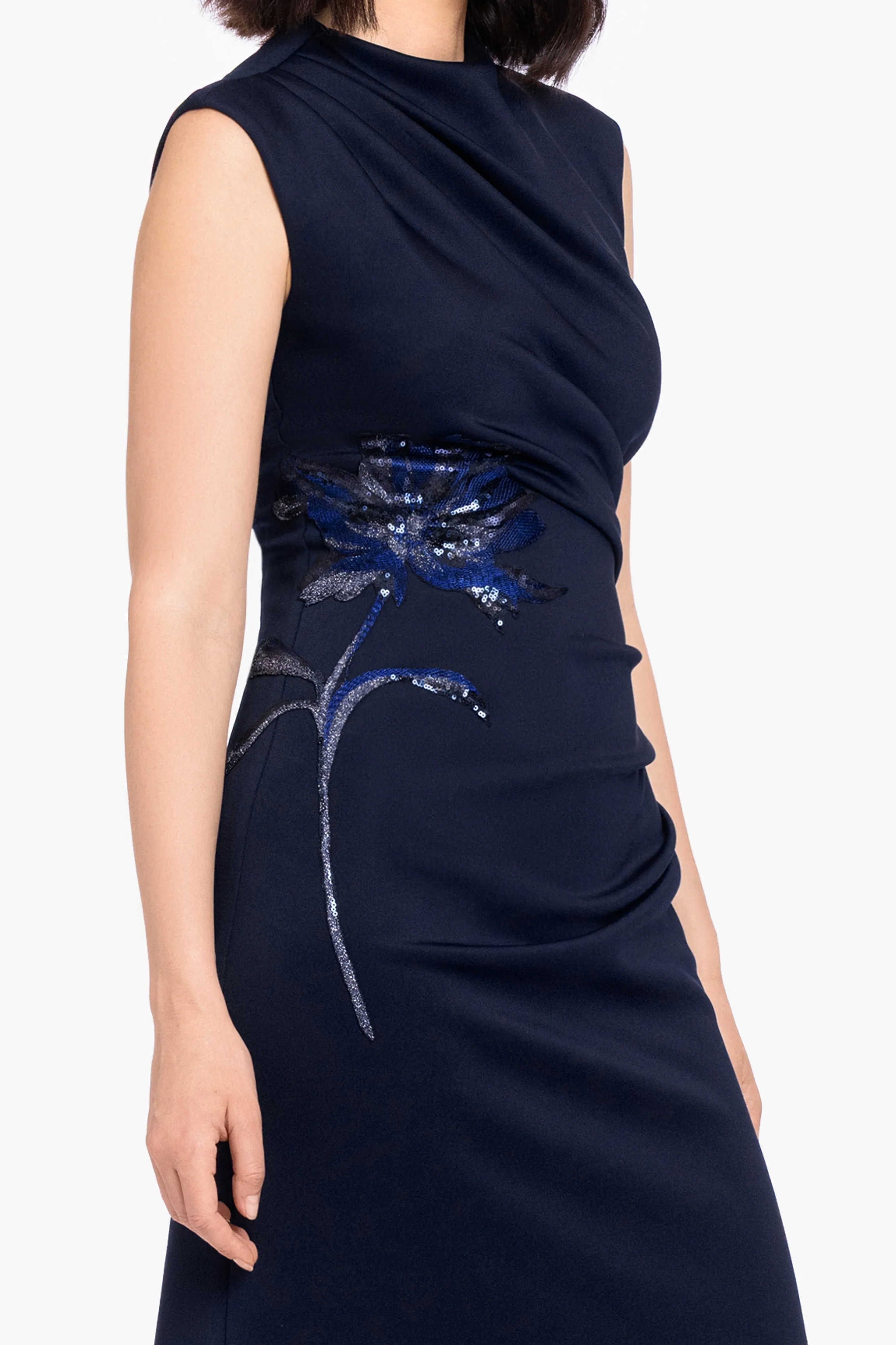 "Phoebe" Techno Scuba Flower Applique Dress sold by Betsy & Adam product image thumbnail 2