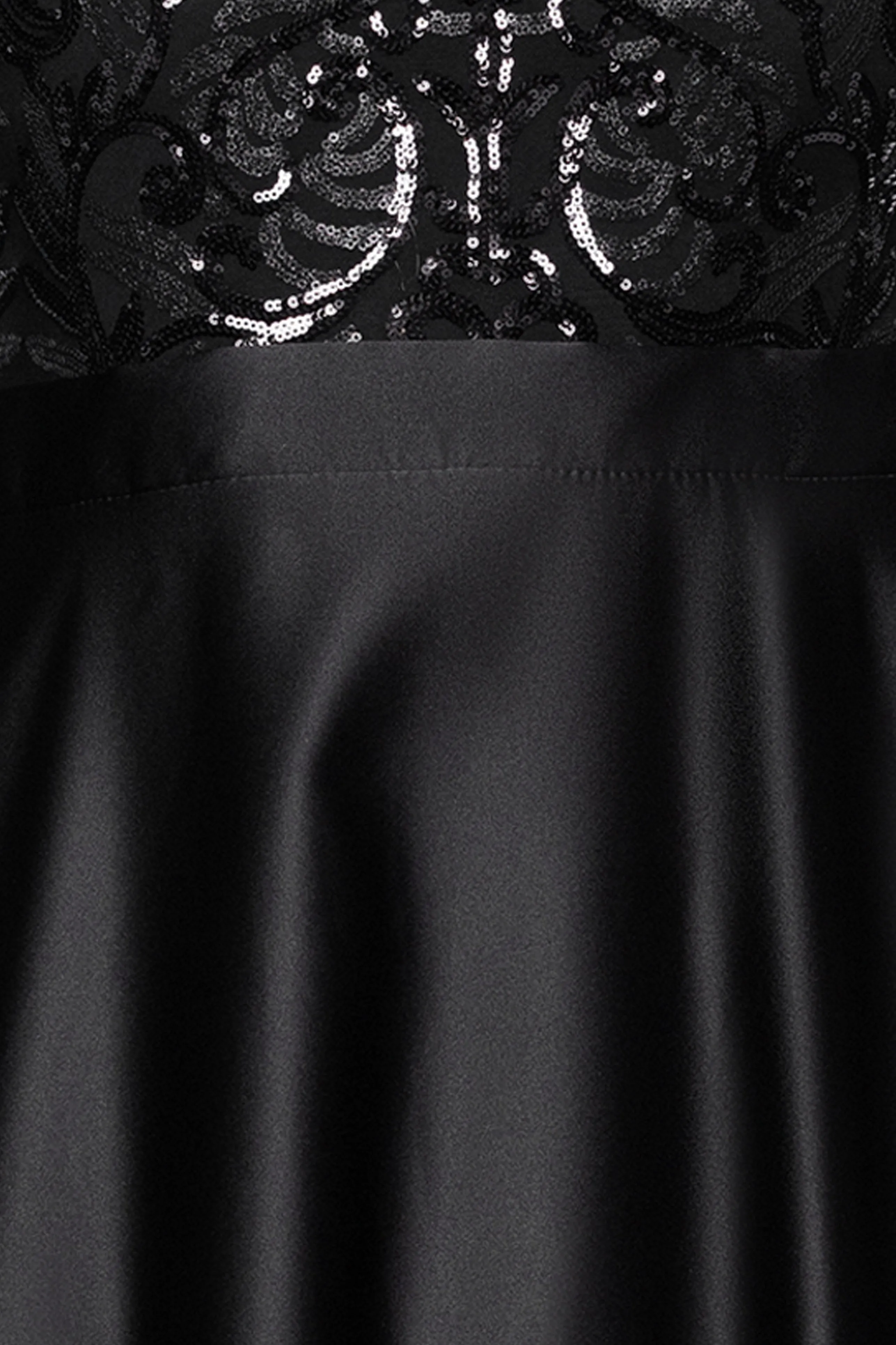 Plus "Vanessa" Sequin Long Sleeve A-Line Ballgown sold by Betsy & Adam product image thumbnail 5