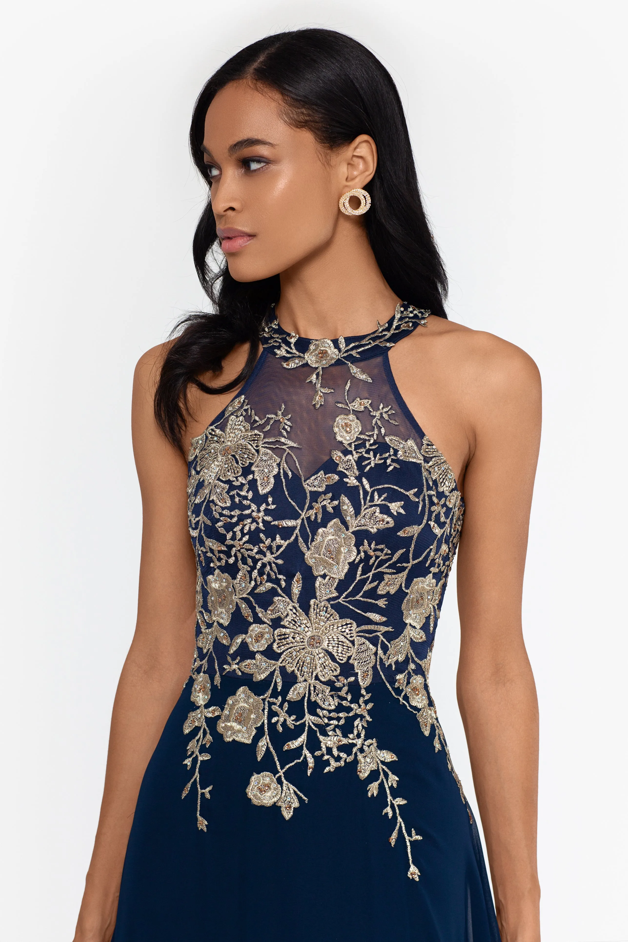 Petite "Celeste" Embroidered Chiffon Dress sold by Betsy & Adam product image thumbnail 2