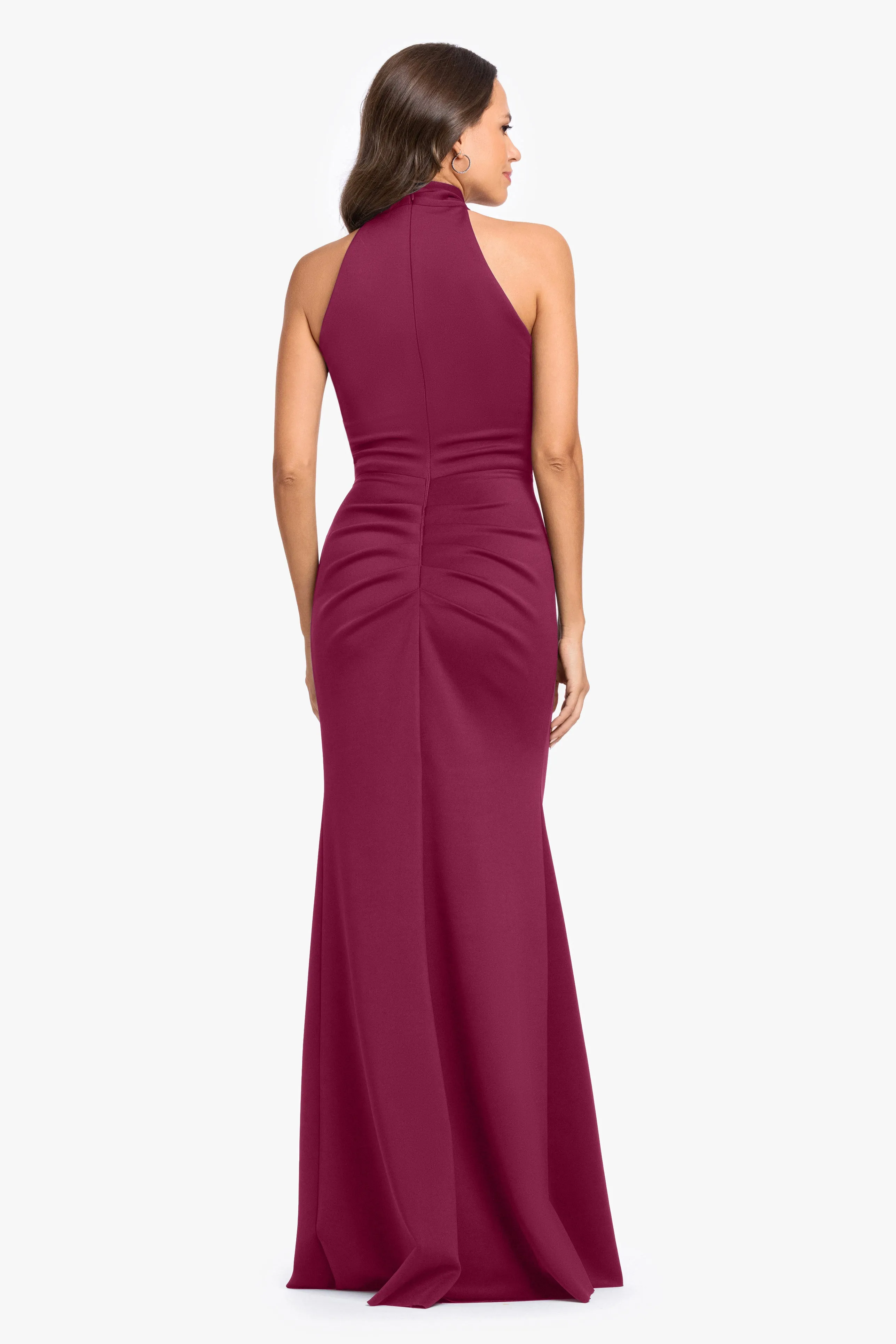 "Mae" Techno Scuba Knotted Halter Neck Dress sold by Betsy & Adam product image thumbnail 3