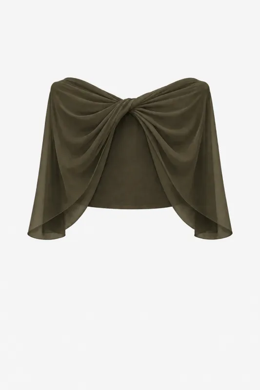 "Nikita" Chiffon Twist Shawl Wrap made by Betsy & Adam
