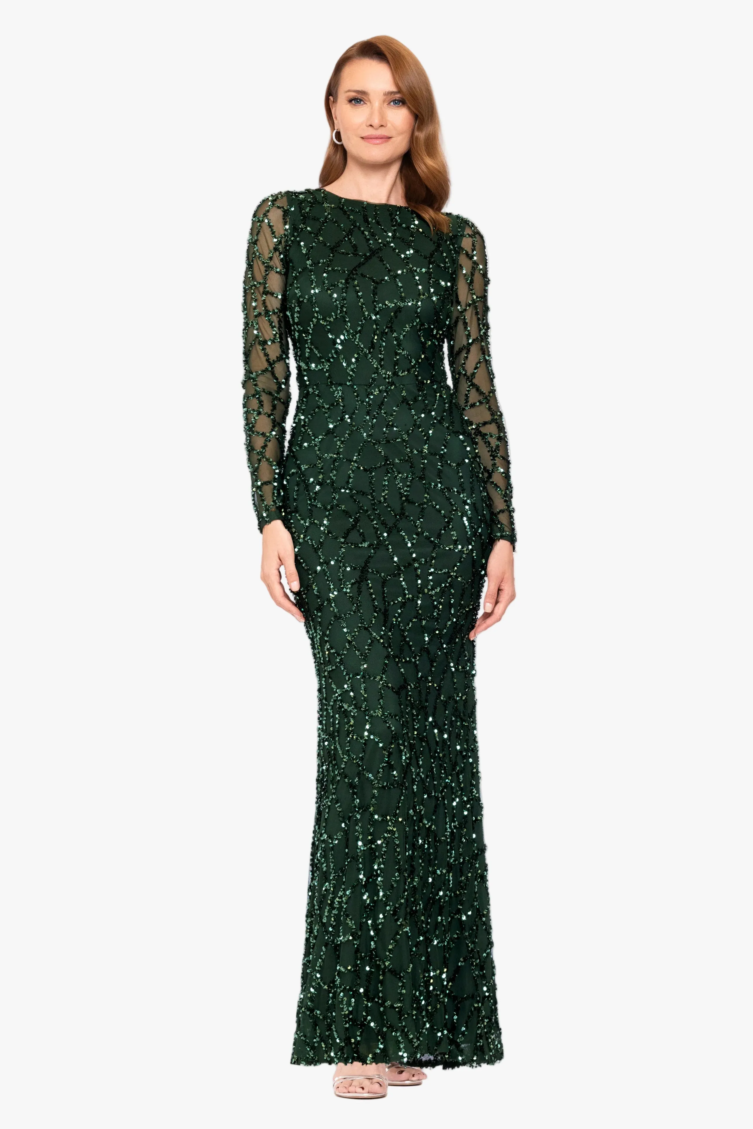 Petite "Hudson" Sequin Long Sleeve Dress sold by Betsy & Adam