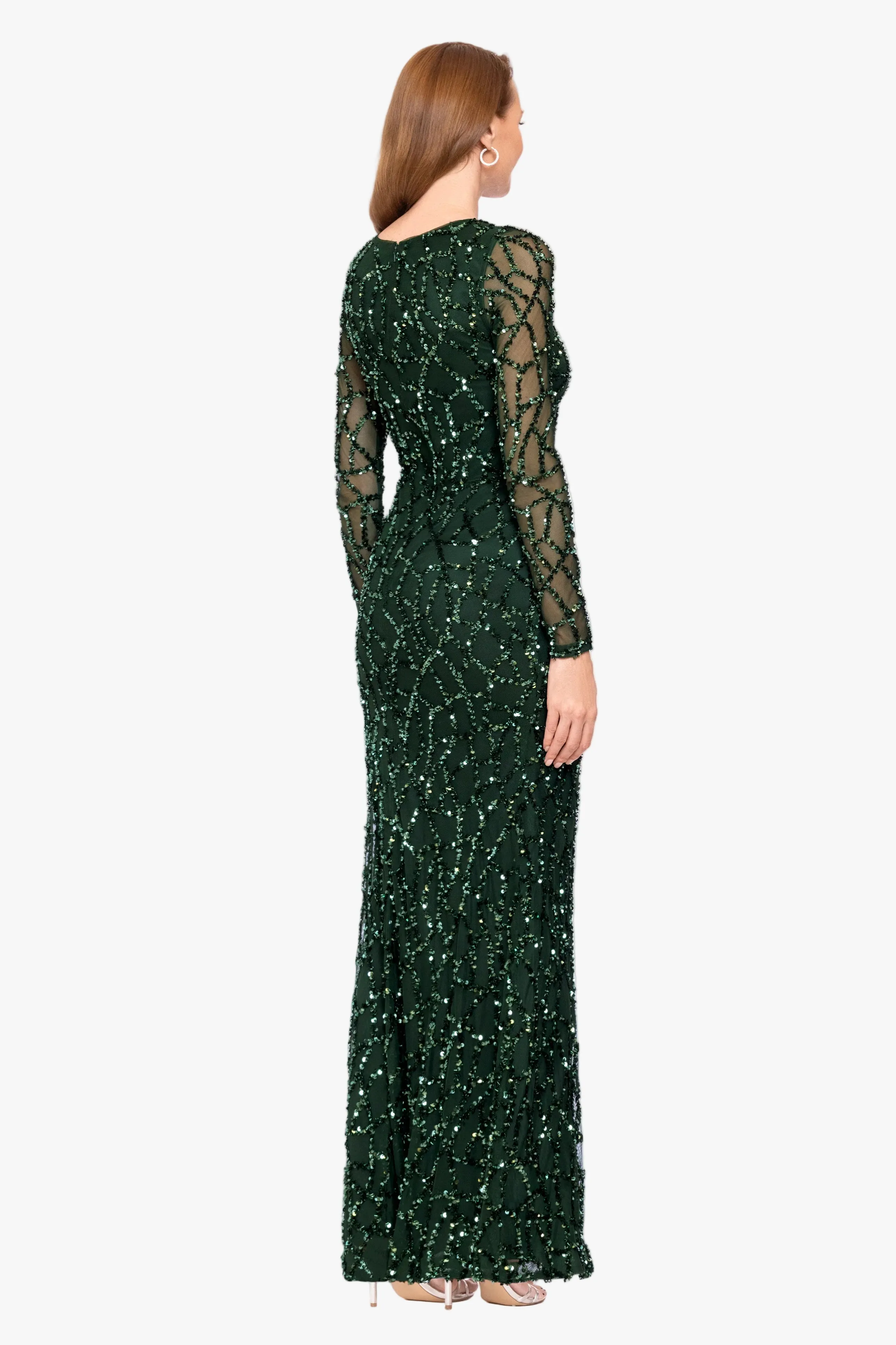 Petite "Hudson" Sequin Long Sleeve Dress sold by Betsy & Adam product image thumbnail 3