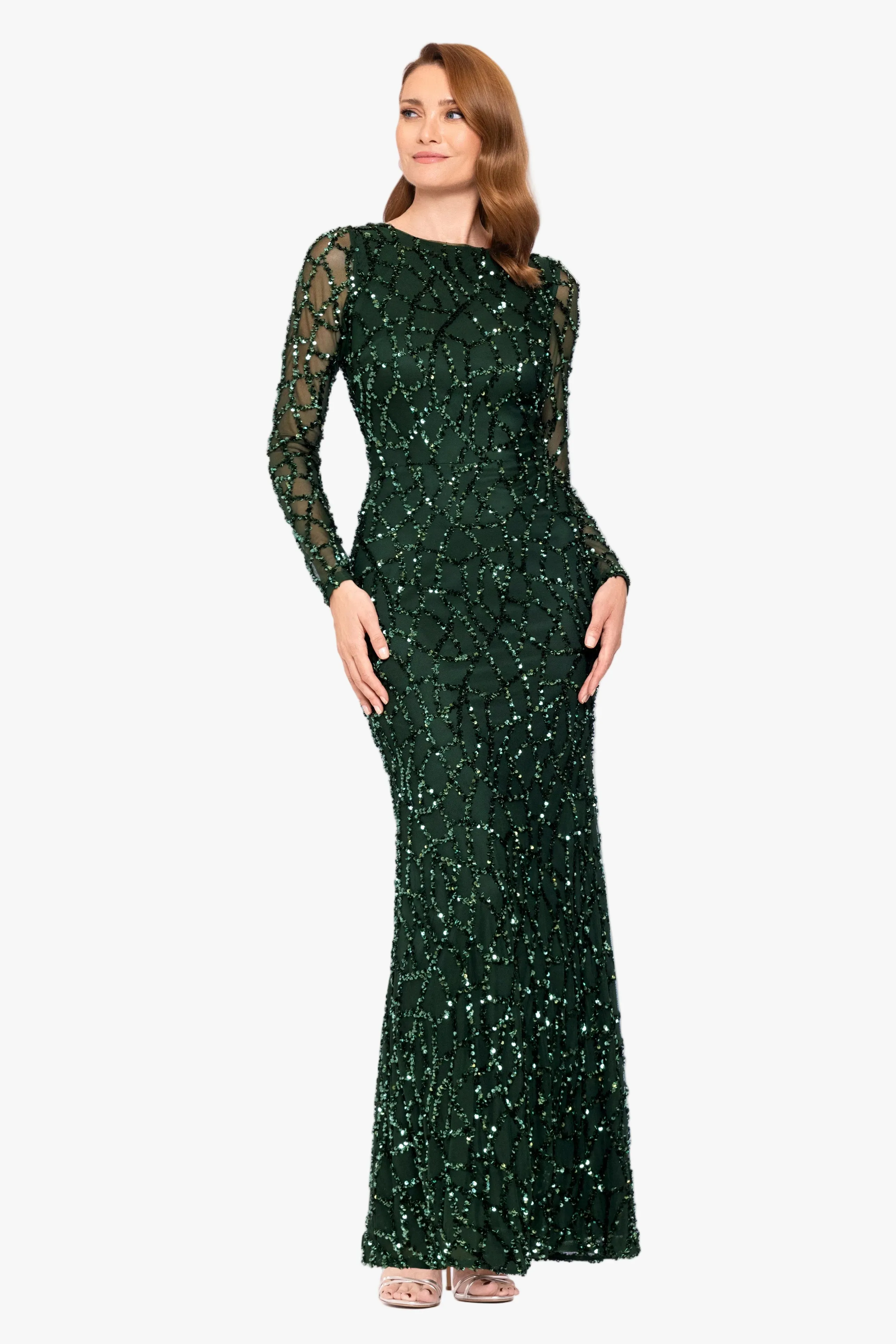 Petite "Hudson" Sequin Long Sleeve Dress sold by Betsy & Adam product image thumbnail 5