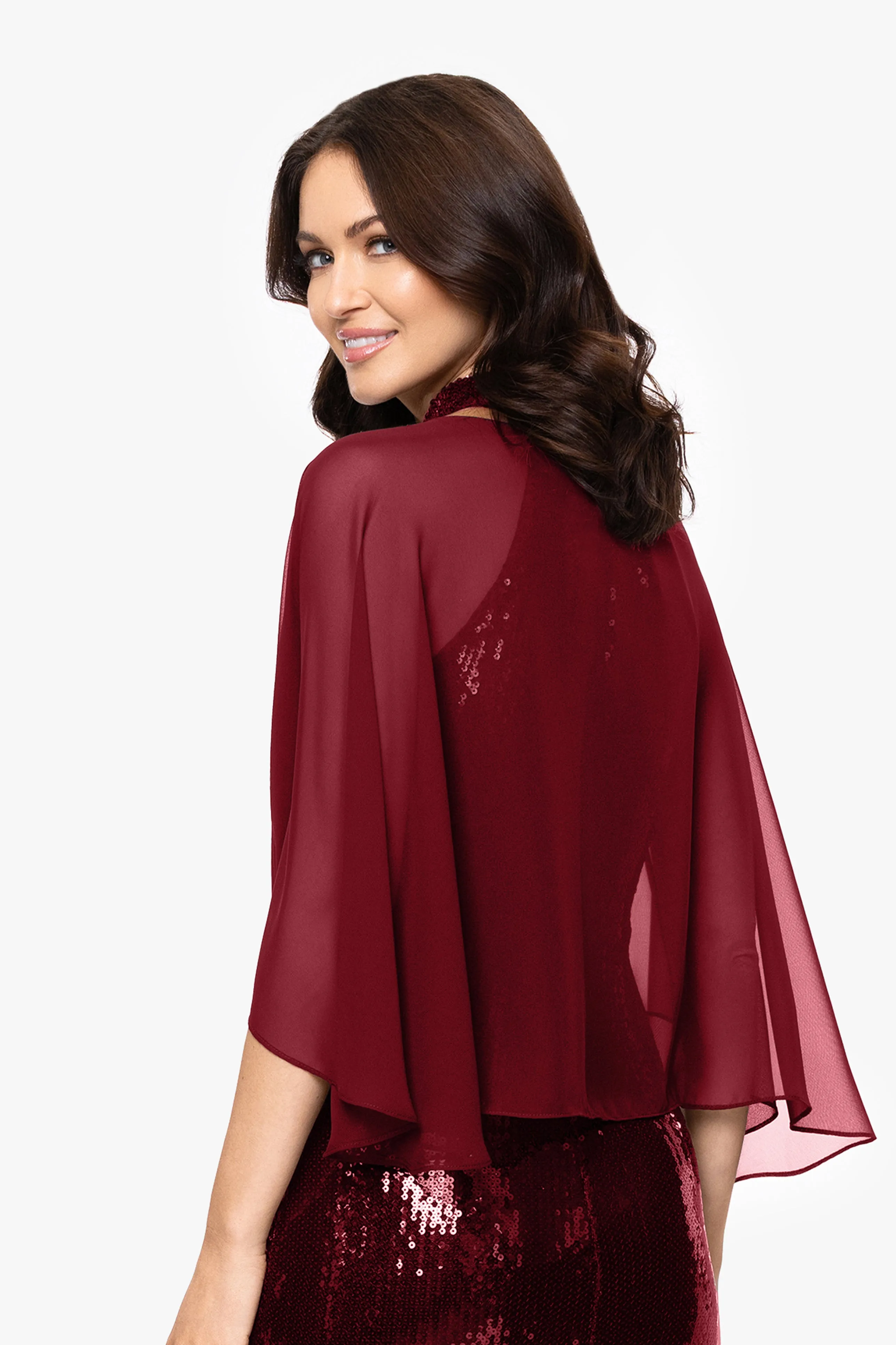 "Bernadette" Chiffon Shawl Wrap sold by Betsy & Adam product image thumbnail 3
