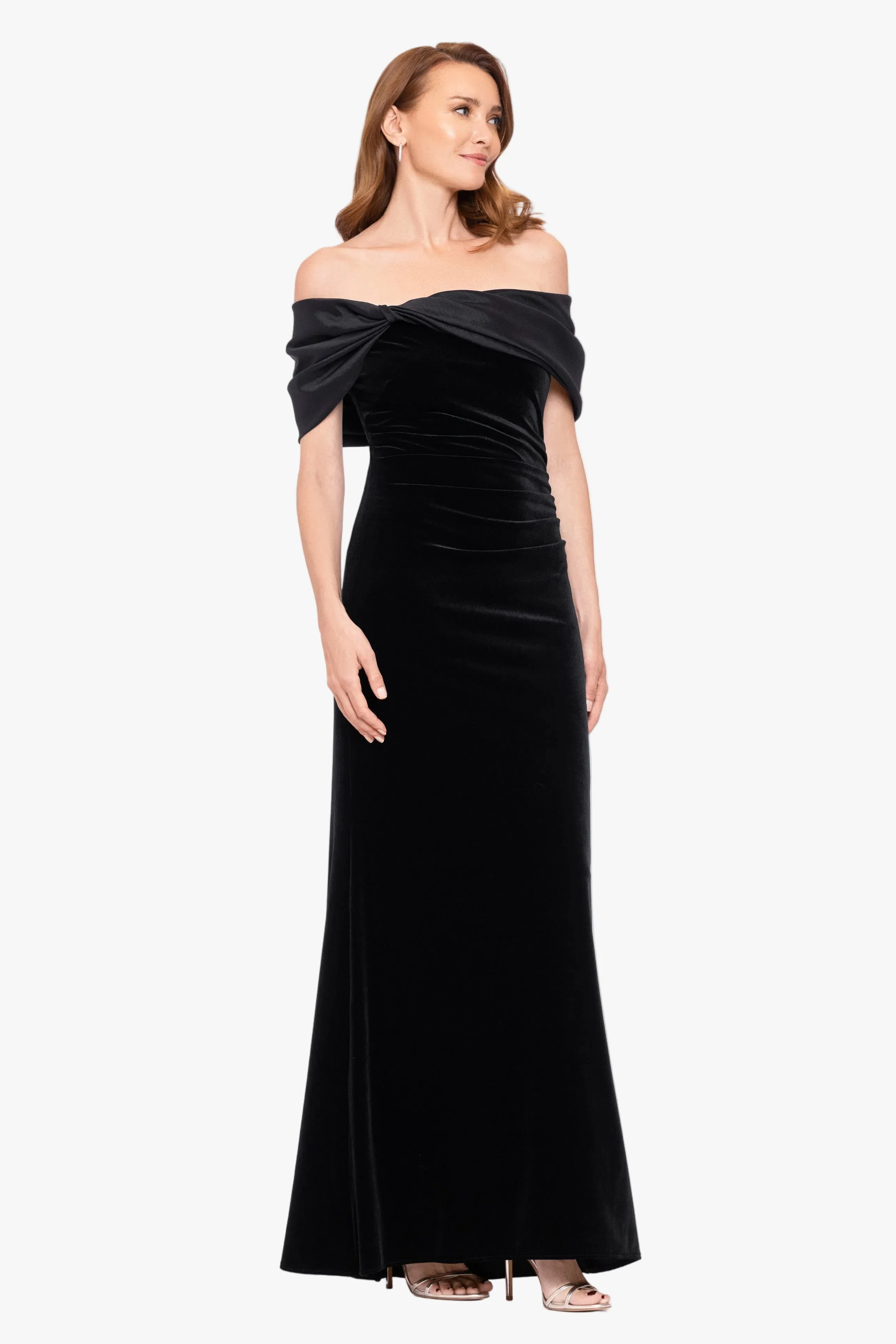 "Ellis" Stretch Velvet & Taffeta Dress sold by Betsy & Adam product image thumbnail 4