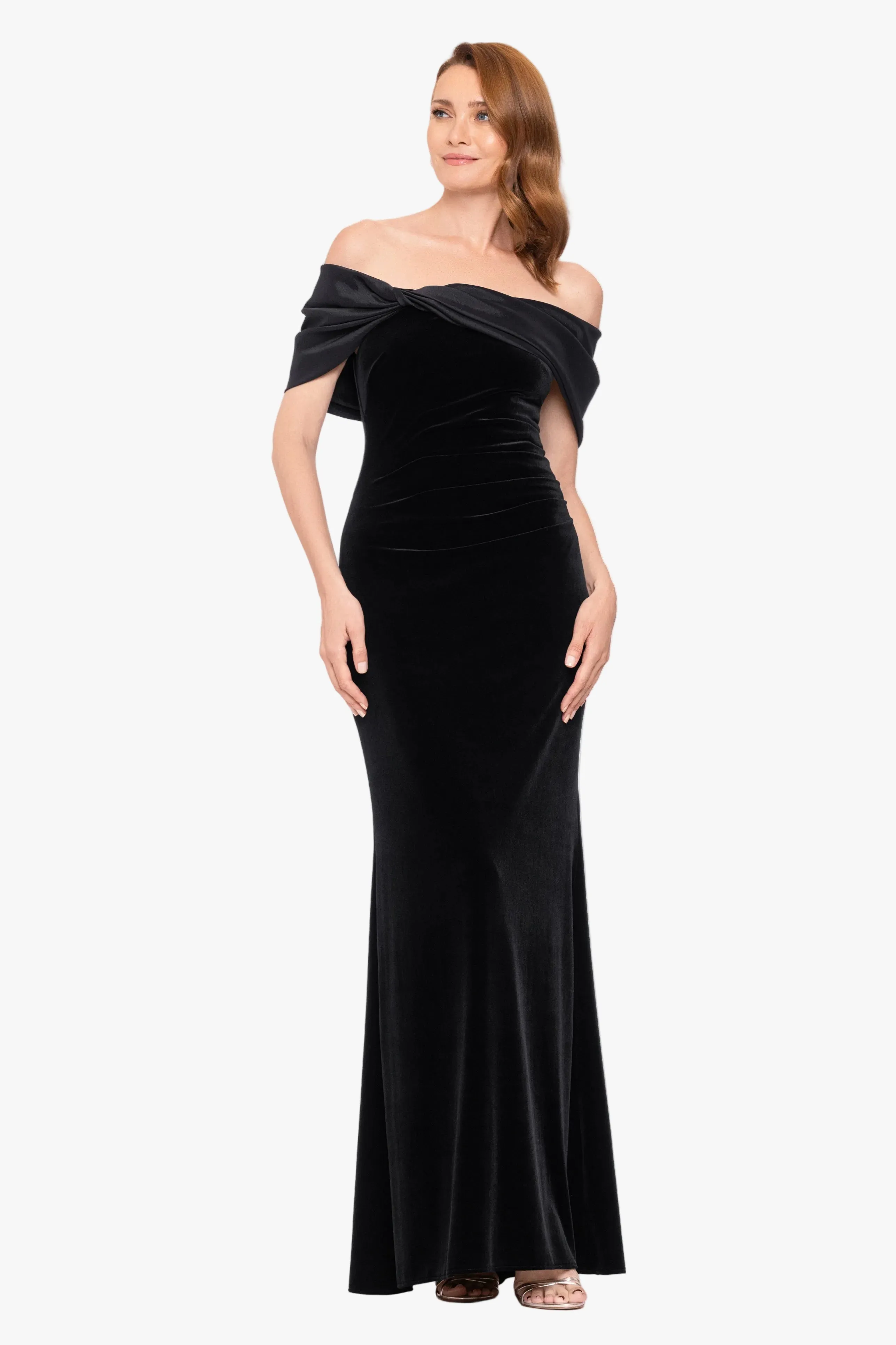 "Ellis" Stretch Velvet & Taffeta Dress sold by Betsy & Adam product image thumbnail 5