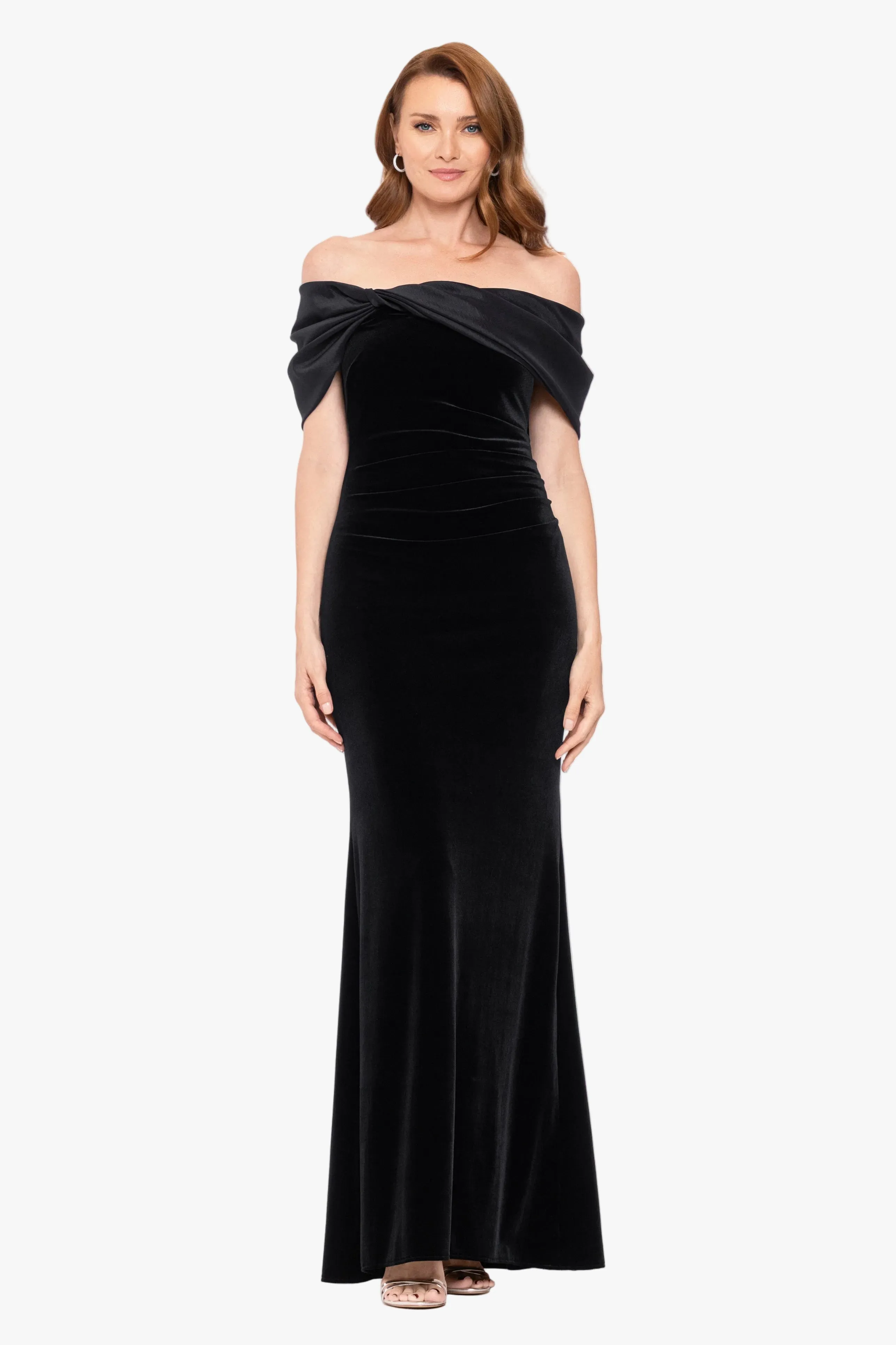 "Ellis" Stretch Velvet & Taffeta Dress sold by Betsy & Adam