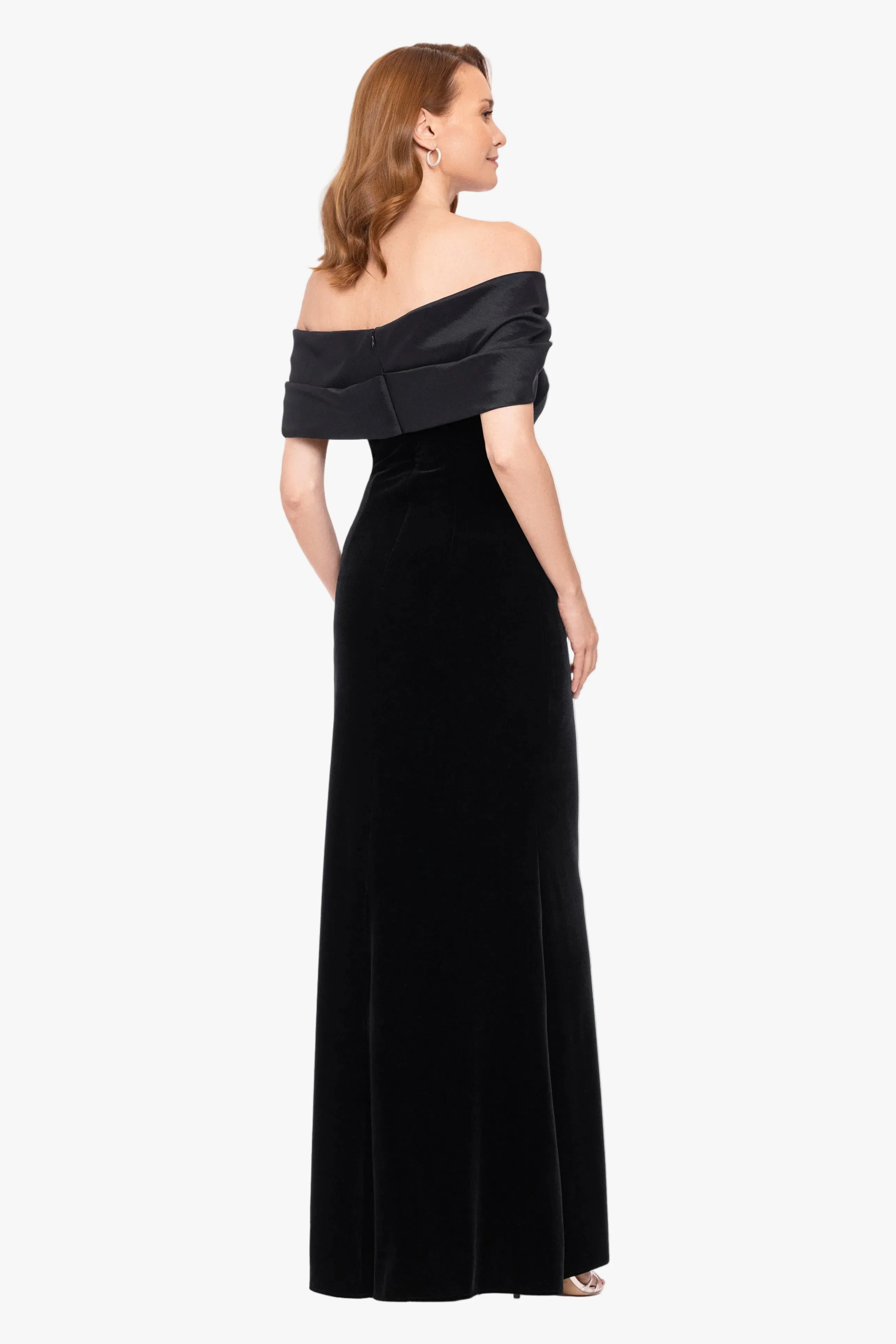 "Ellis" Stretch Velvet & Taffeta Dress sold by Betsy & Adam product image thumbnail 3