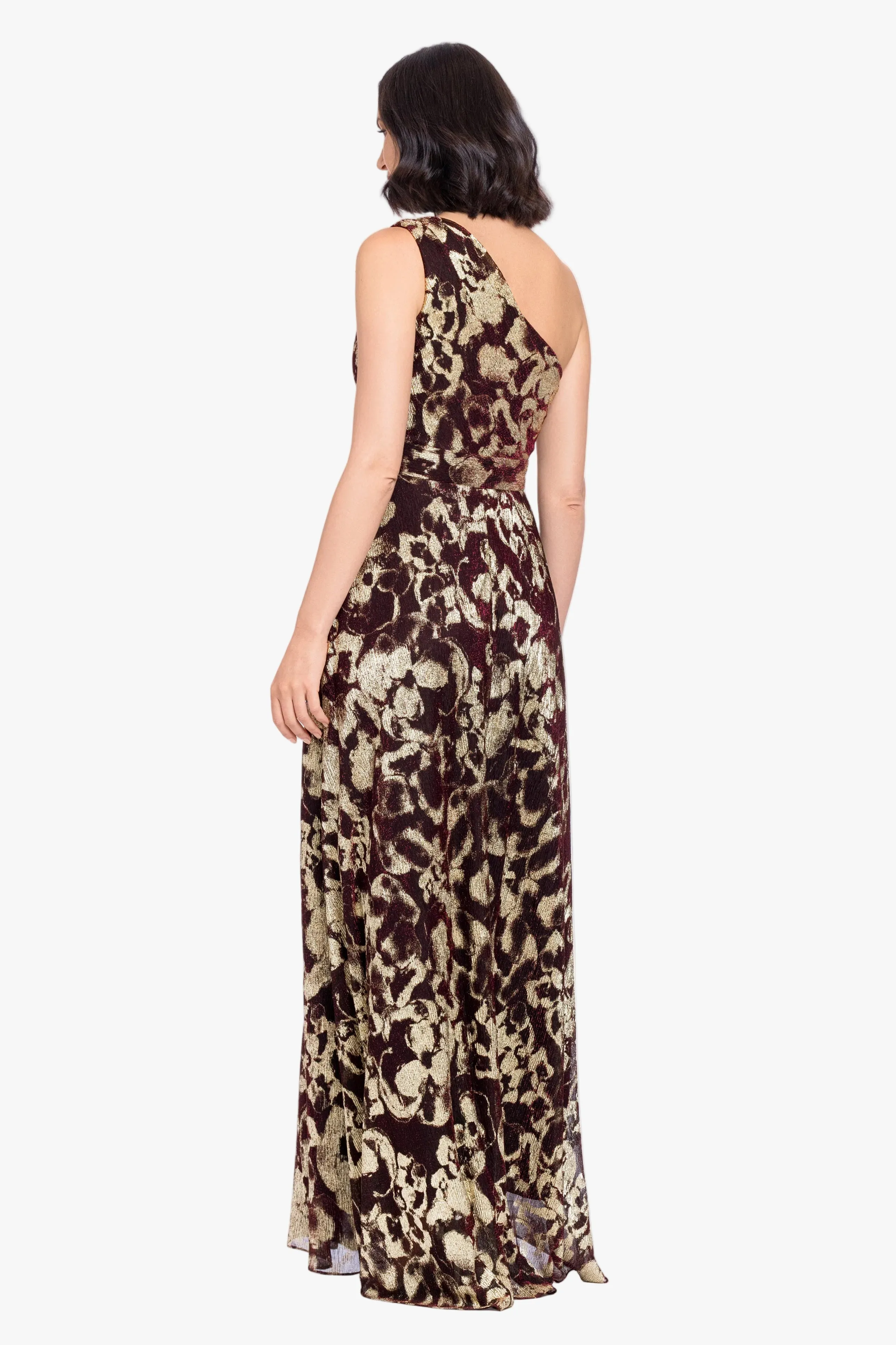 "Sadie" Crinkle Foil One Shoulder Dress sold by Betsy & Adam product image thumbnail 4