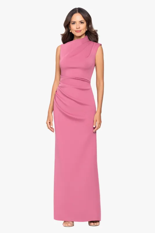 "Mitch" Techno Scuba Asymmetrical Neckline Dress made by Betsy & Adam