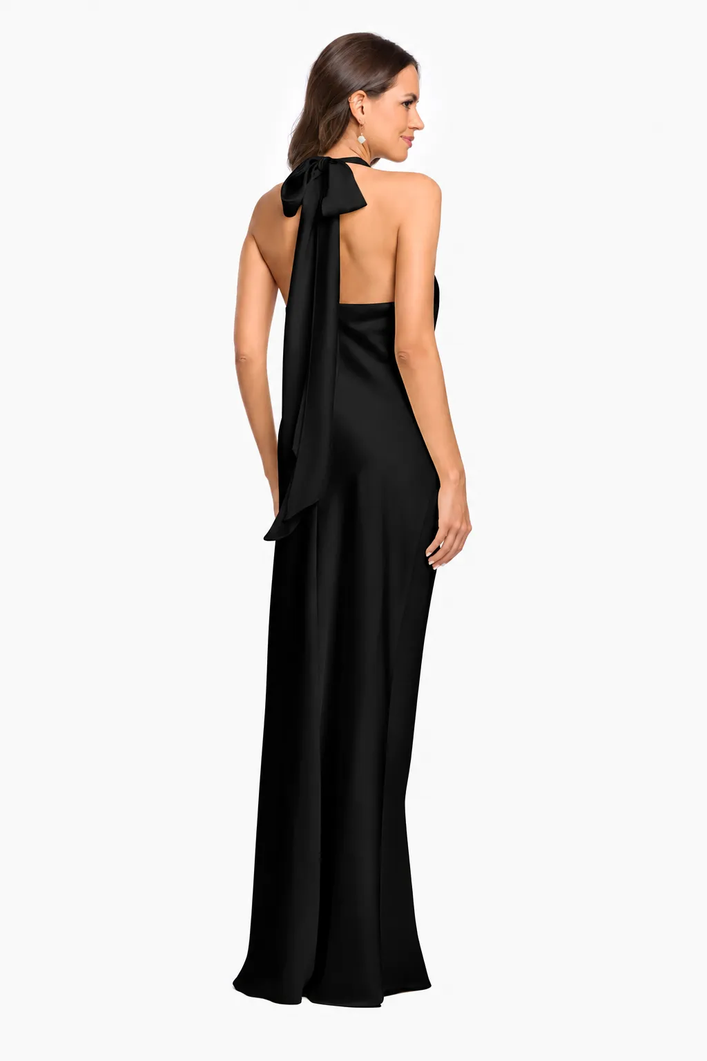 "Amina" Satin Halter Dress sold by Betsy & Adam product image thumbnail 3