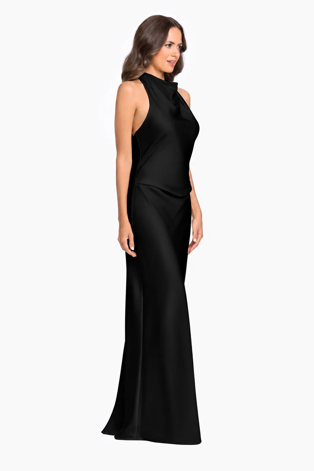 "Amina" Satin Halter Dress sold by Betsy & Adam product image thumbnail 4
