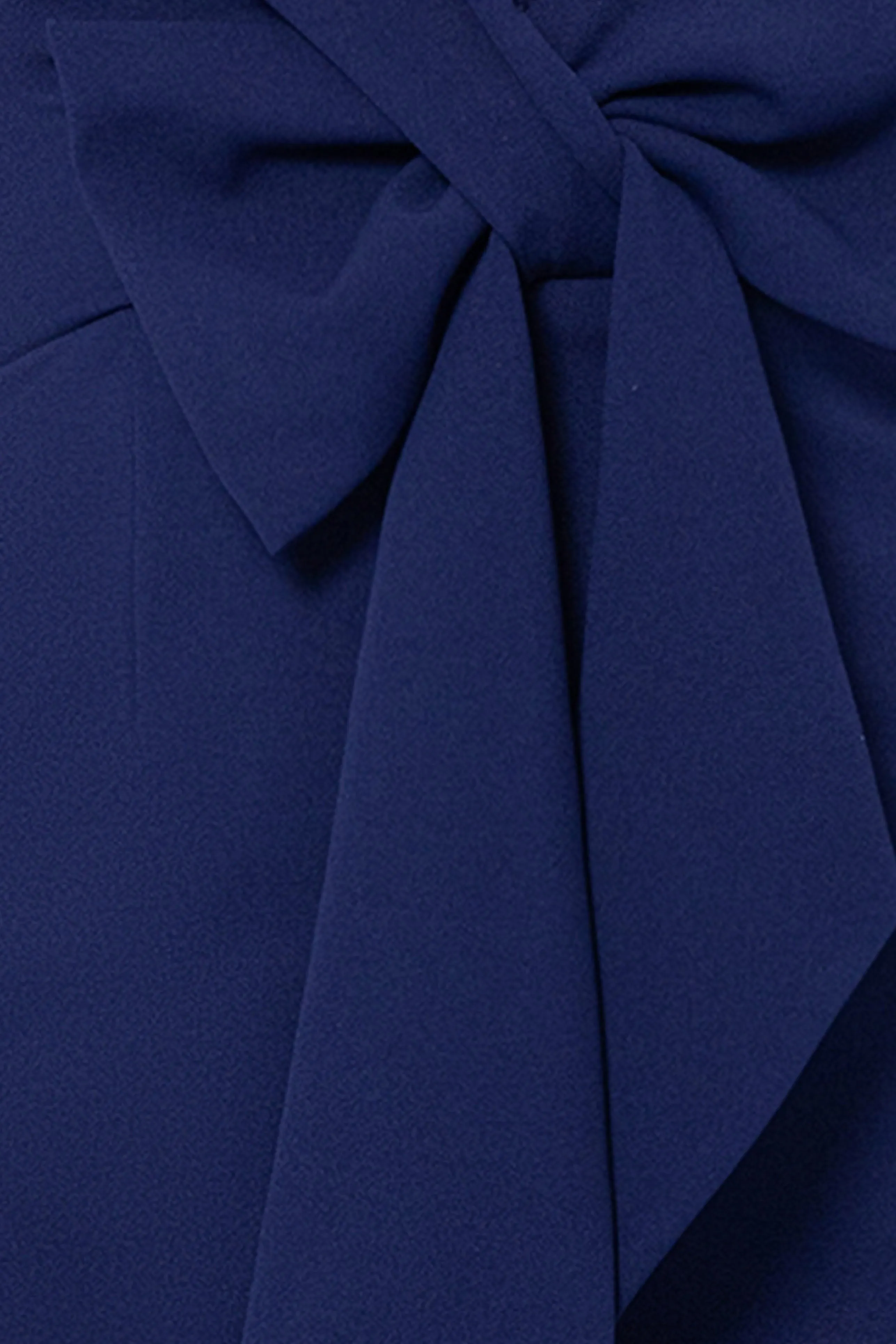 "Gloria" Short Scuba Crepe Strapless V-Neck Bow Dress sold by Betsy & Adam product image thumbnail 4