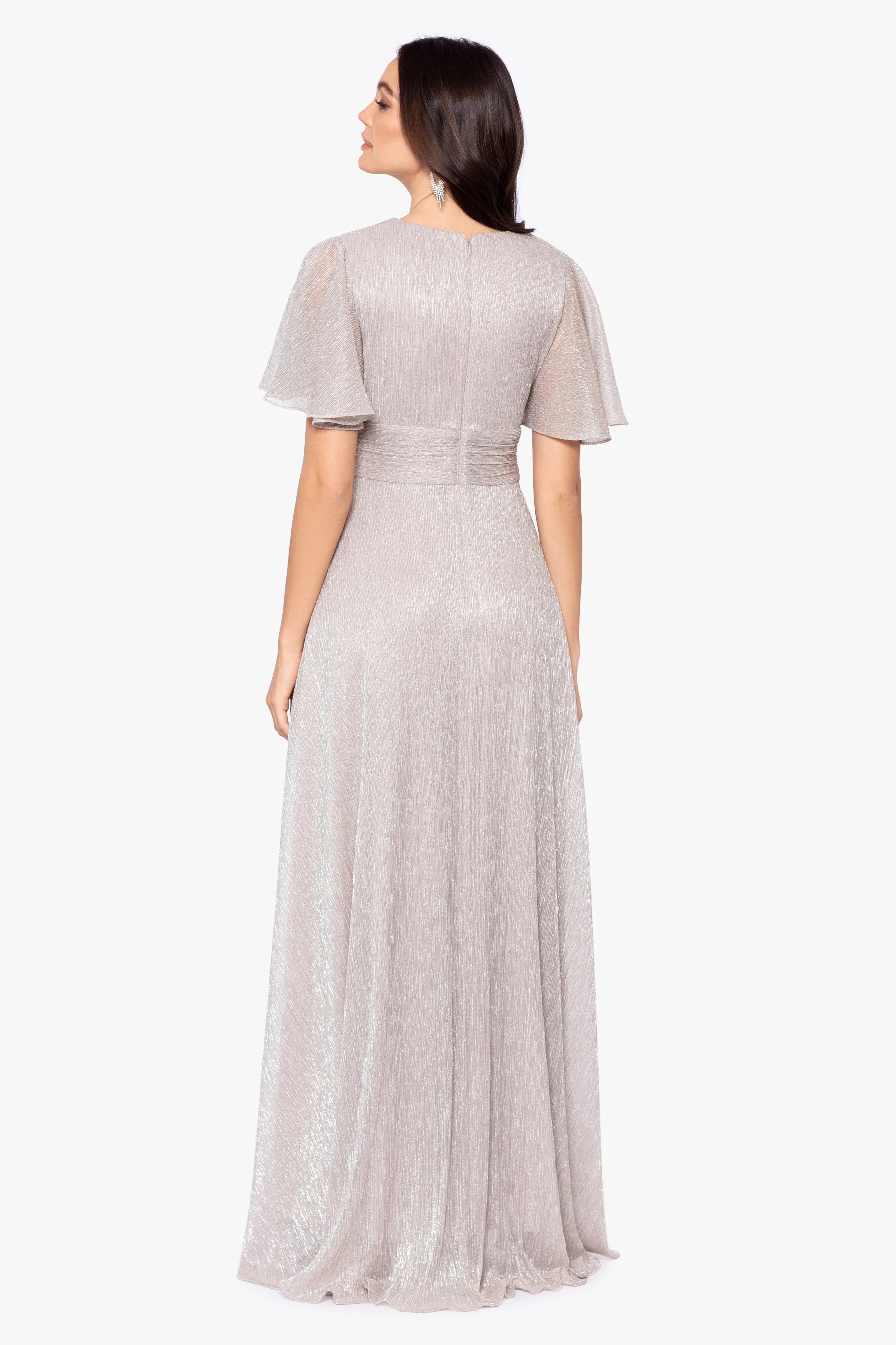 Petite "Tessa" Long Short Sleeve V-Neck Dress sold by Betsy & Adam product image thumbnail 2