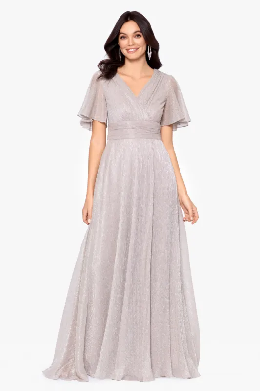 Petite "Tessa" Long Short Sleeve V-Neck Dress sold by Betsy & Adam