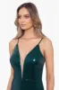 "Gianna" Long Sequin Spaghetti Strap Deep V Gown sold by Betsy & Adam
