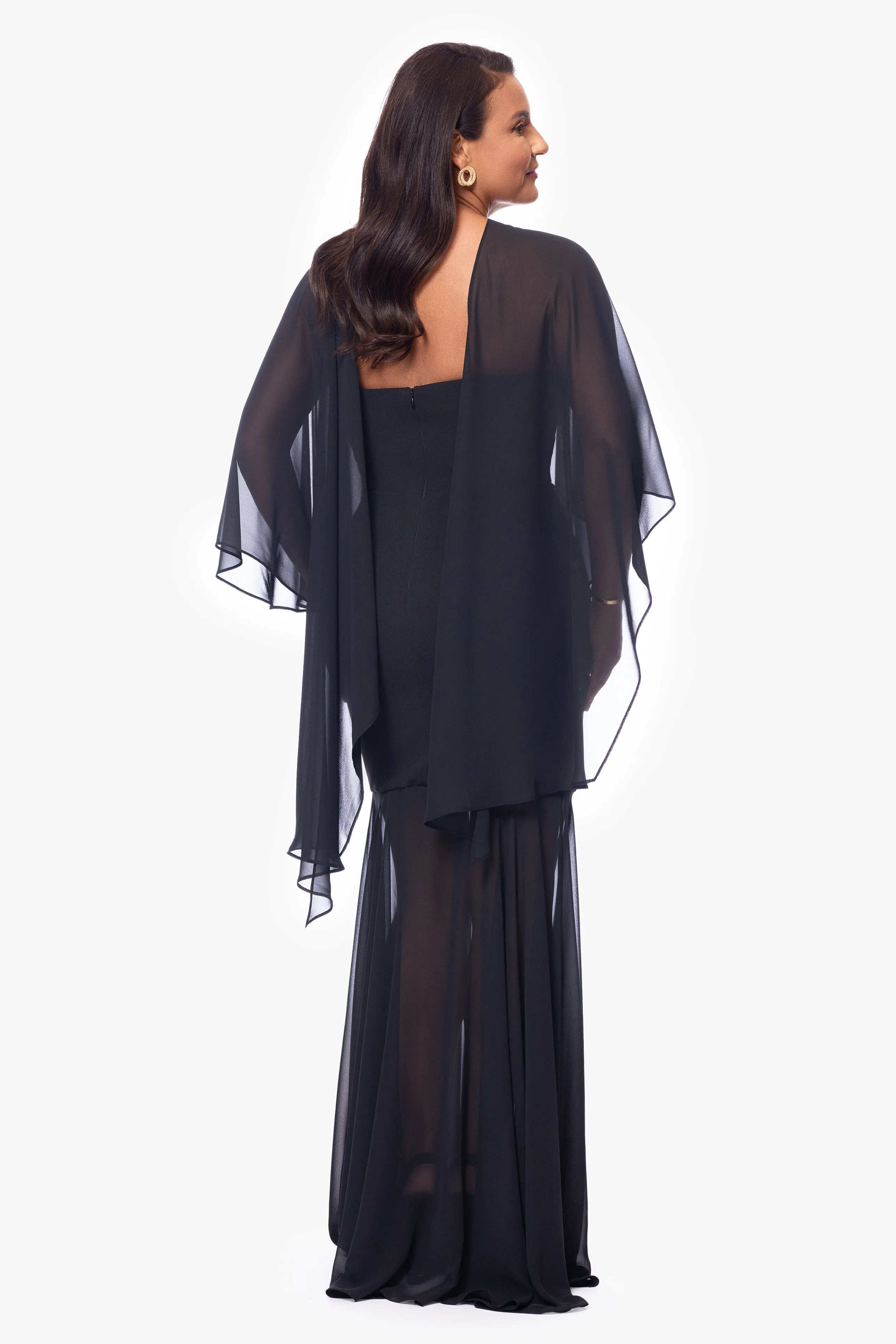 "Bernadette" Chiffon Shawl Wrap sold by Betsy & Adam product image thumbnail 3