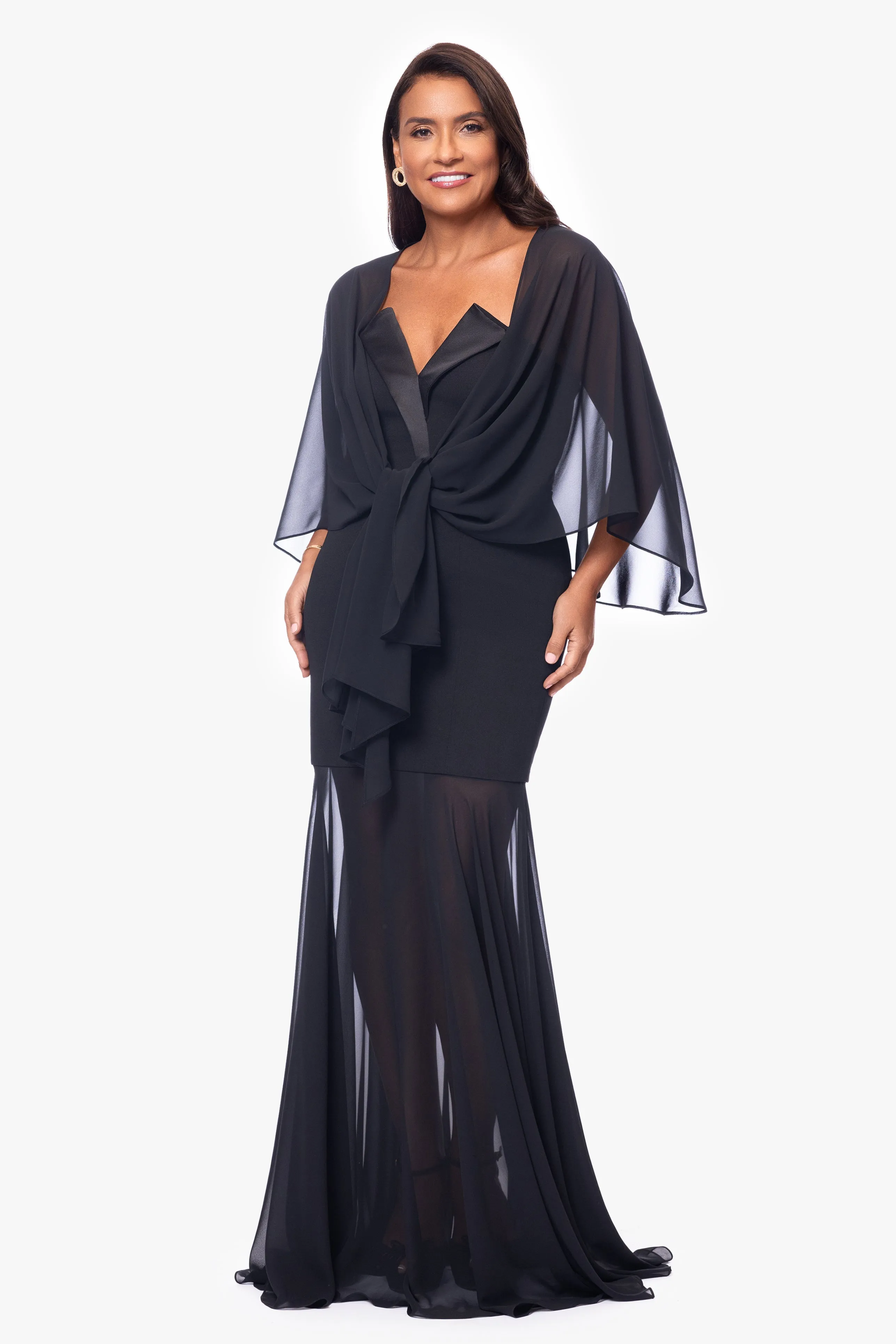 "Bernadette" Chiffon Shawl Wrap sold by Betsy & Adam product image thumbnail 2