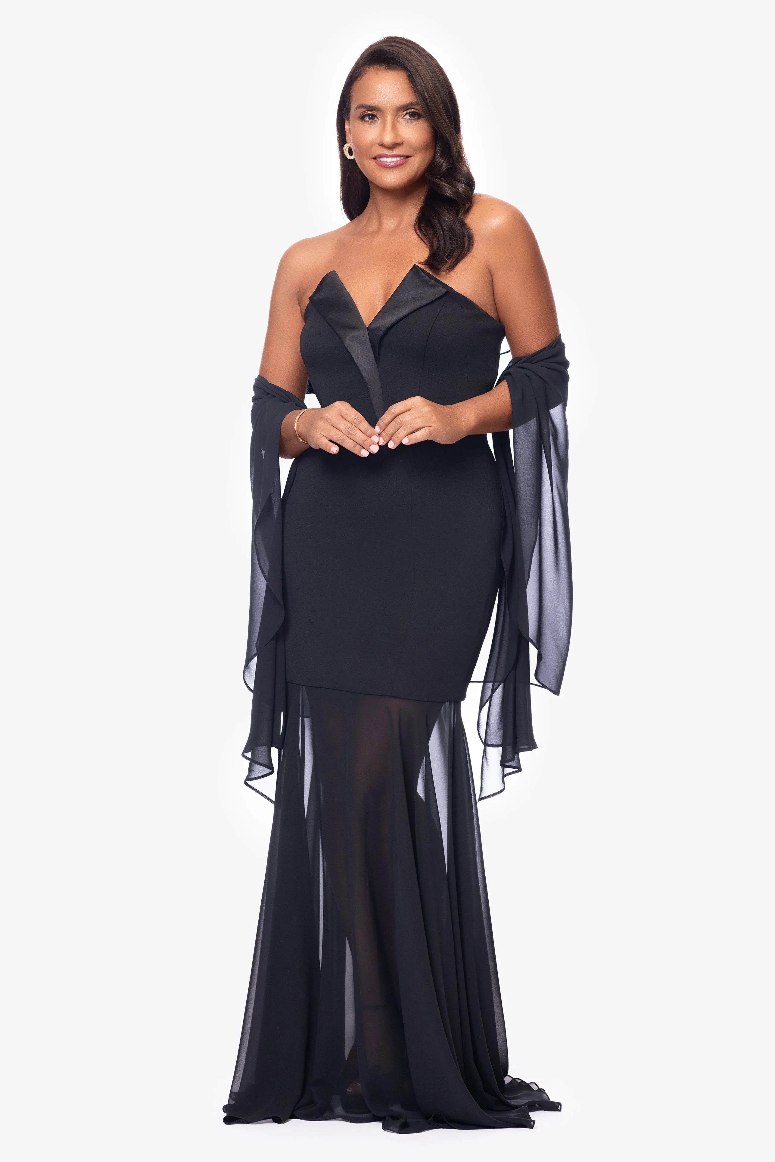 "Bernadette" Chiffon Shawl Wrap sold by Betsy & Adam product image thumbnail 4