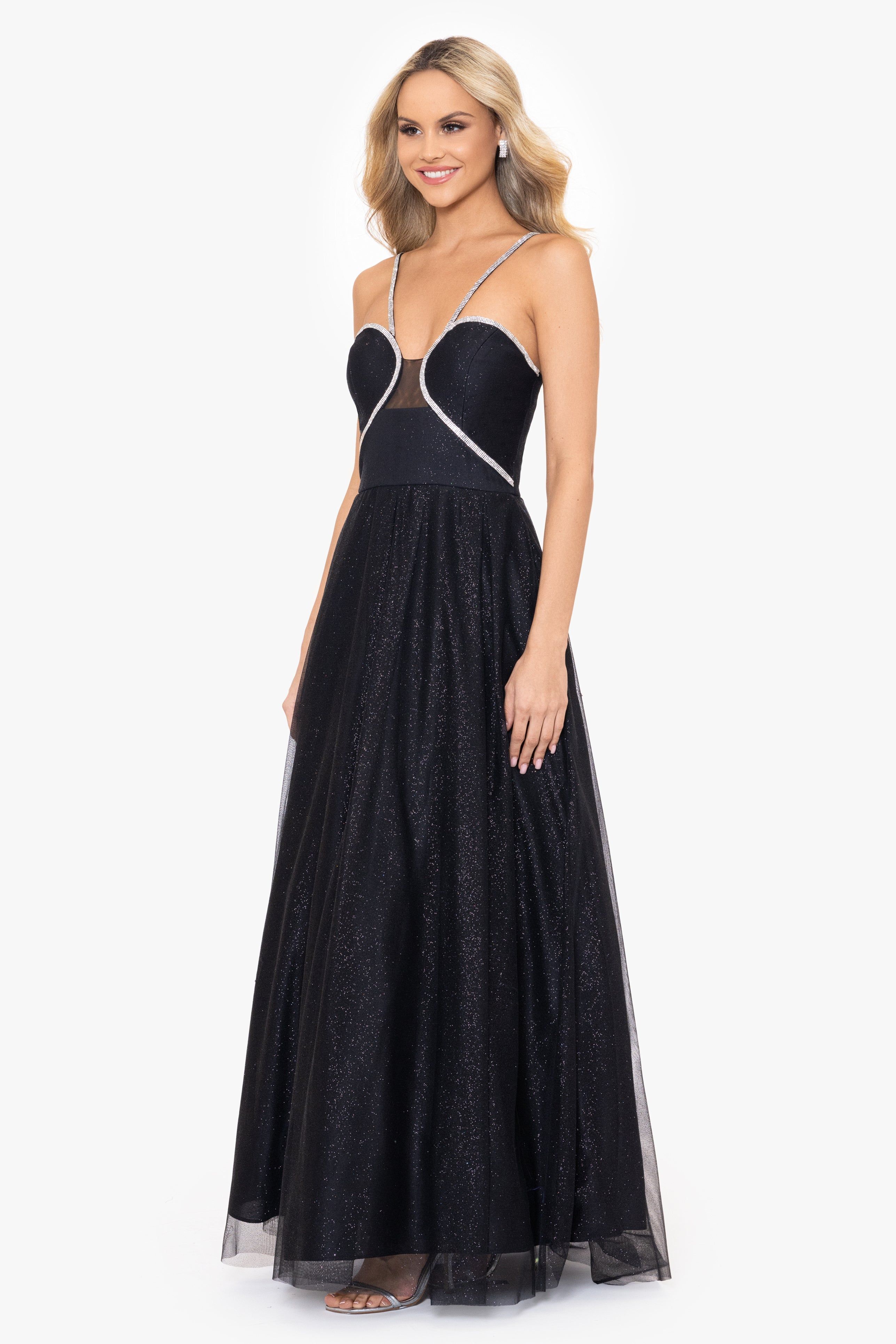 "Daniela" Glitter Illusion Ballgown sold by Betsy & Adam product image thumbnail 3