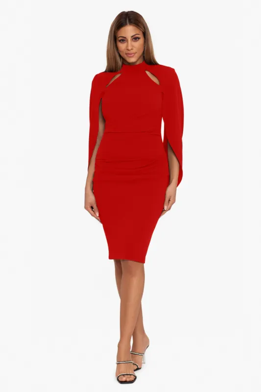 "Marcy" Short Scuba Drape Cut Out Dress sold by Betsy & Adam