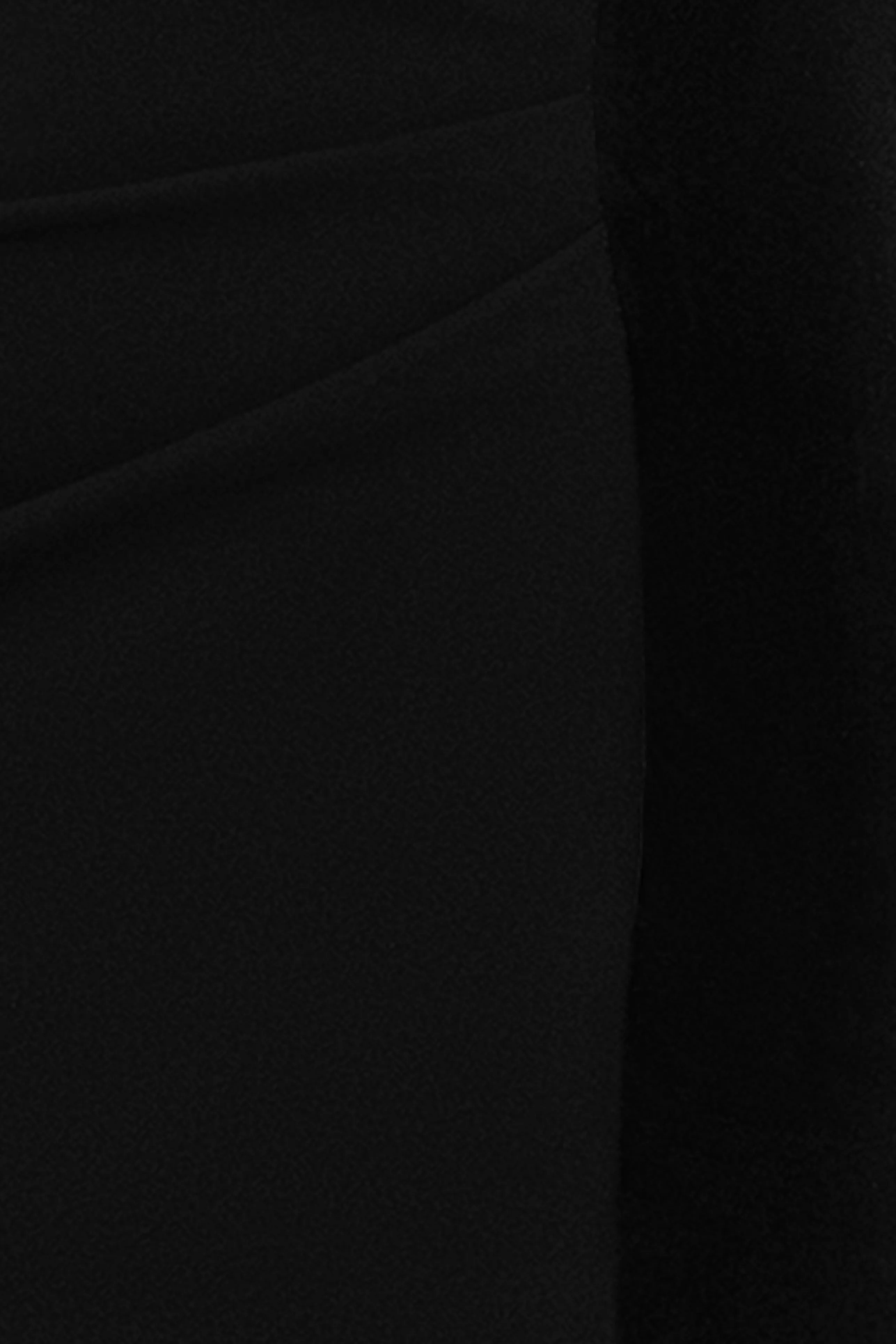 "Mariana" Short Halter Neck Scuba Crepe and Velvet Stripe Dress sold by Betsy & Adam product image thumbnail 5