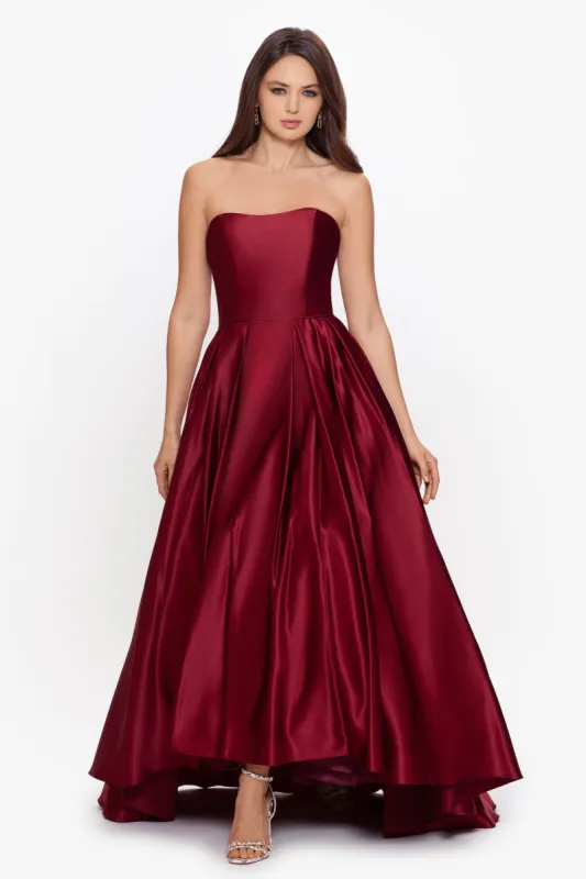 "Aletta" Long Strapless Ballgown sold by Betsy & Adam