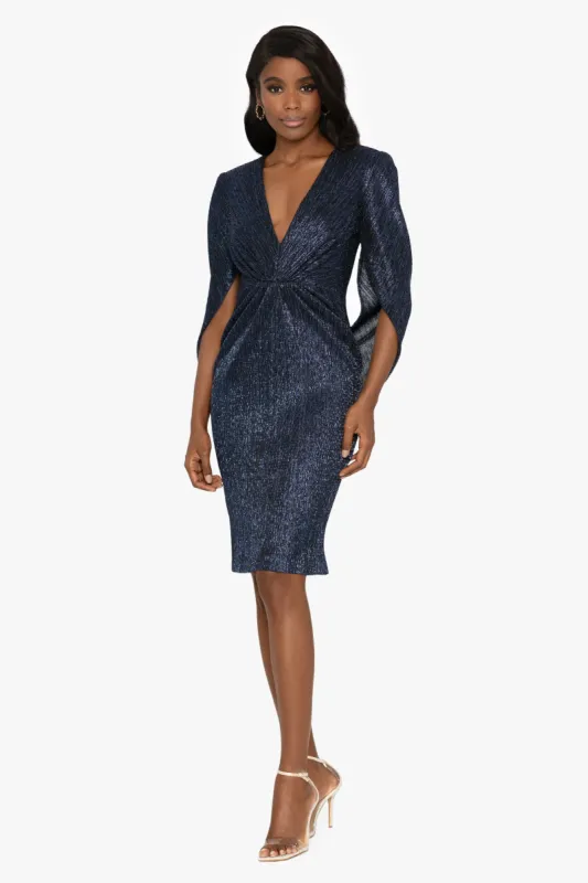"Mya" Short Deep V Neck Dress made by Betsy & Adam