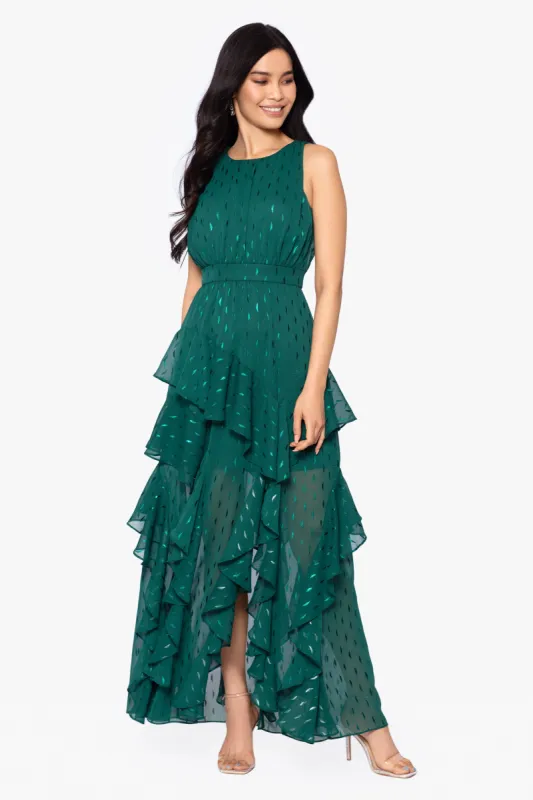 "Hannah" Long Ruffle Skirt Dress sold by Betsy & Adam