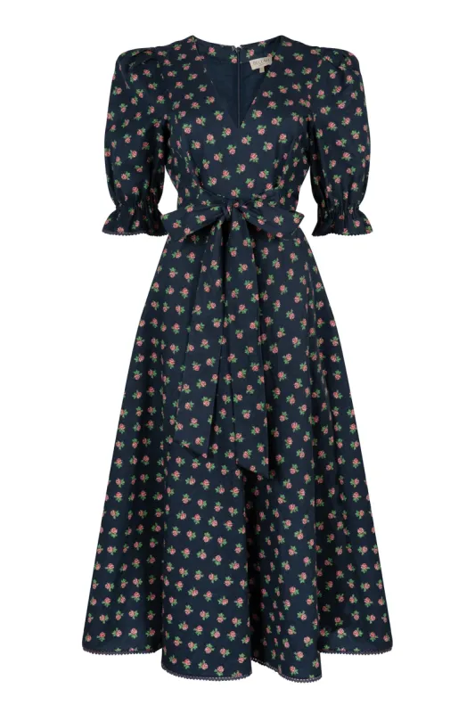 Flora Bud Navy Dress sold by Beulah