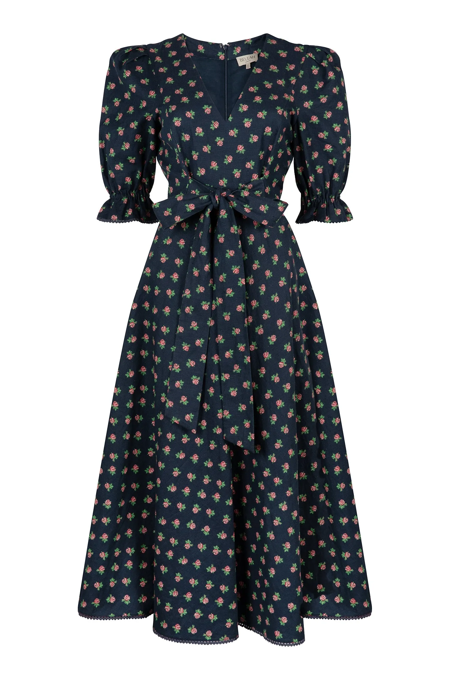 Flora Bud Navy Dress sold by Beulah