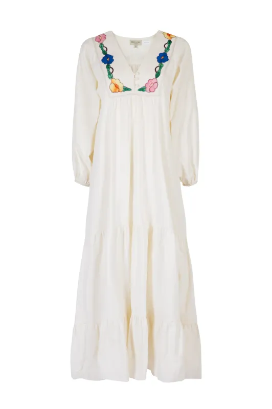 Floral Appliqué Indira Dress sold by Beulah