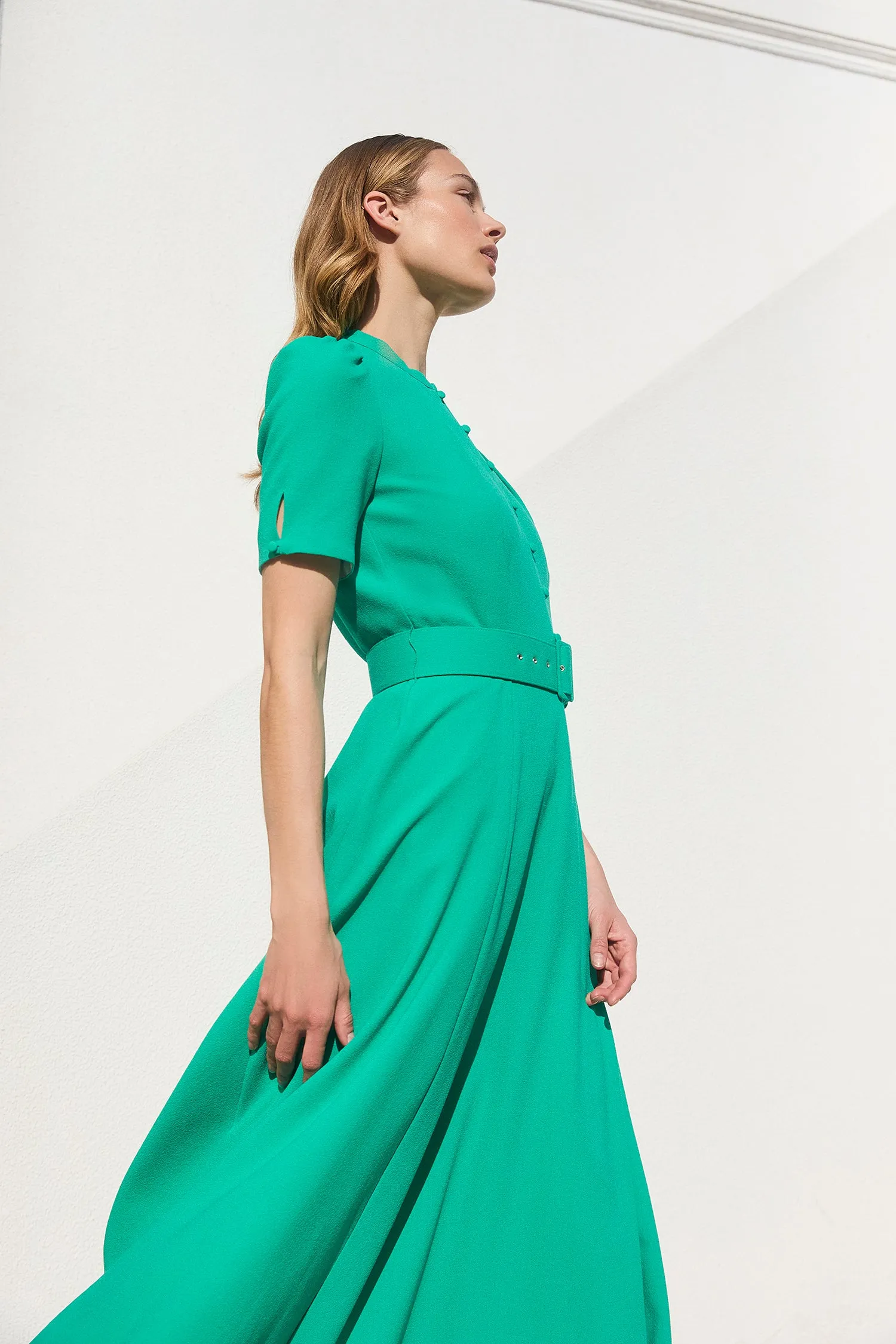 Ahana Emerald Short Sleeve Dress sold by Beulah product image thumbnail 4