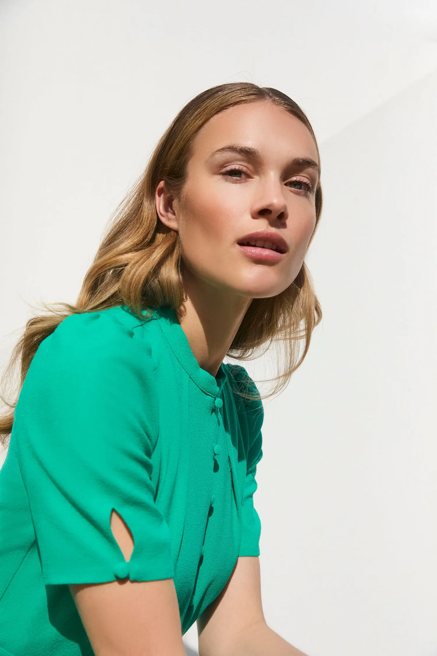 Ahana Emerald Short Sleeve Dress sold by Beulah product image thumbnail 3