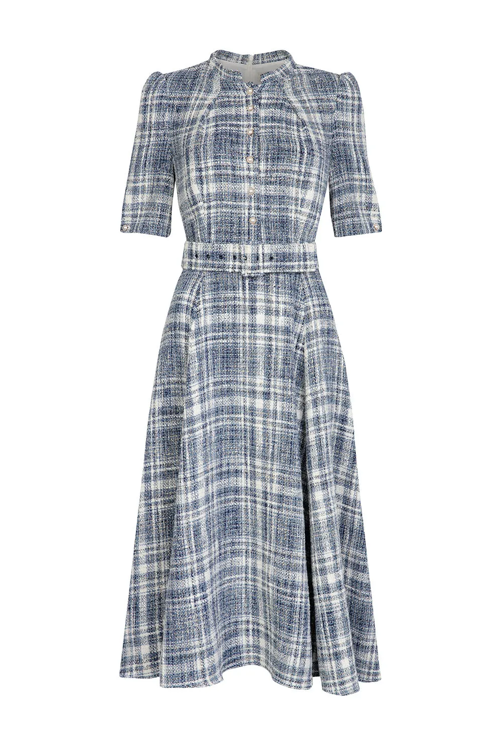 Ahana Boucle Check Dress sold by Beulah