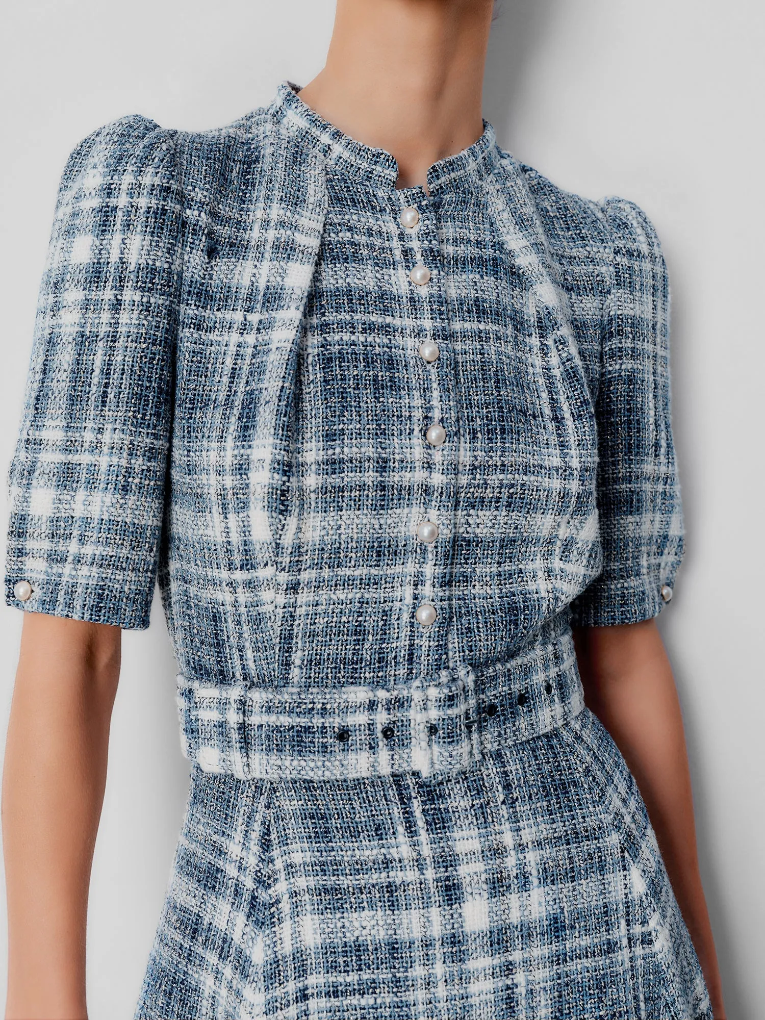 Ahana Boucle Check Dress sold by Beulah product image thumbnail 4