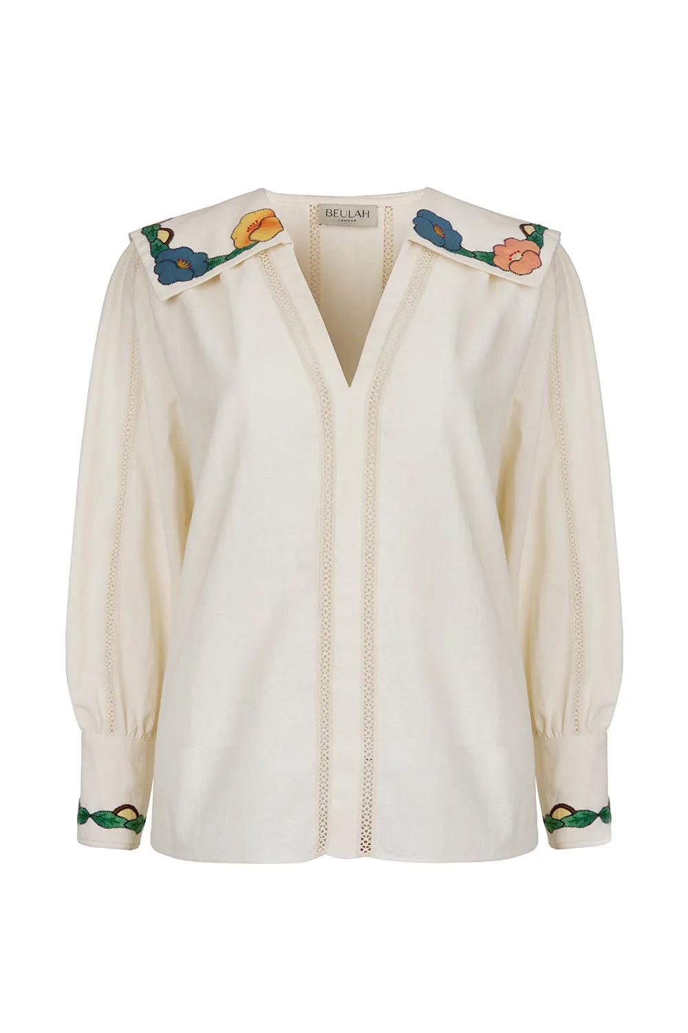 Vera Floral Appliqué Blouse sold by Beulah