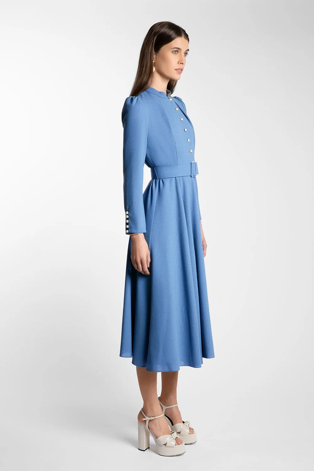 Ahana Cornflower Long Sleeve Dress sold by Beulah product image thumbnail 3