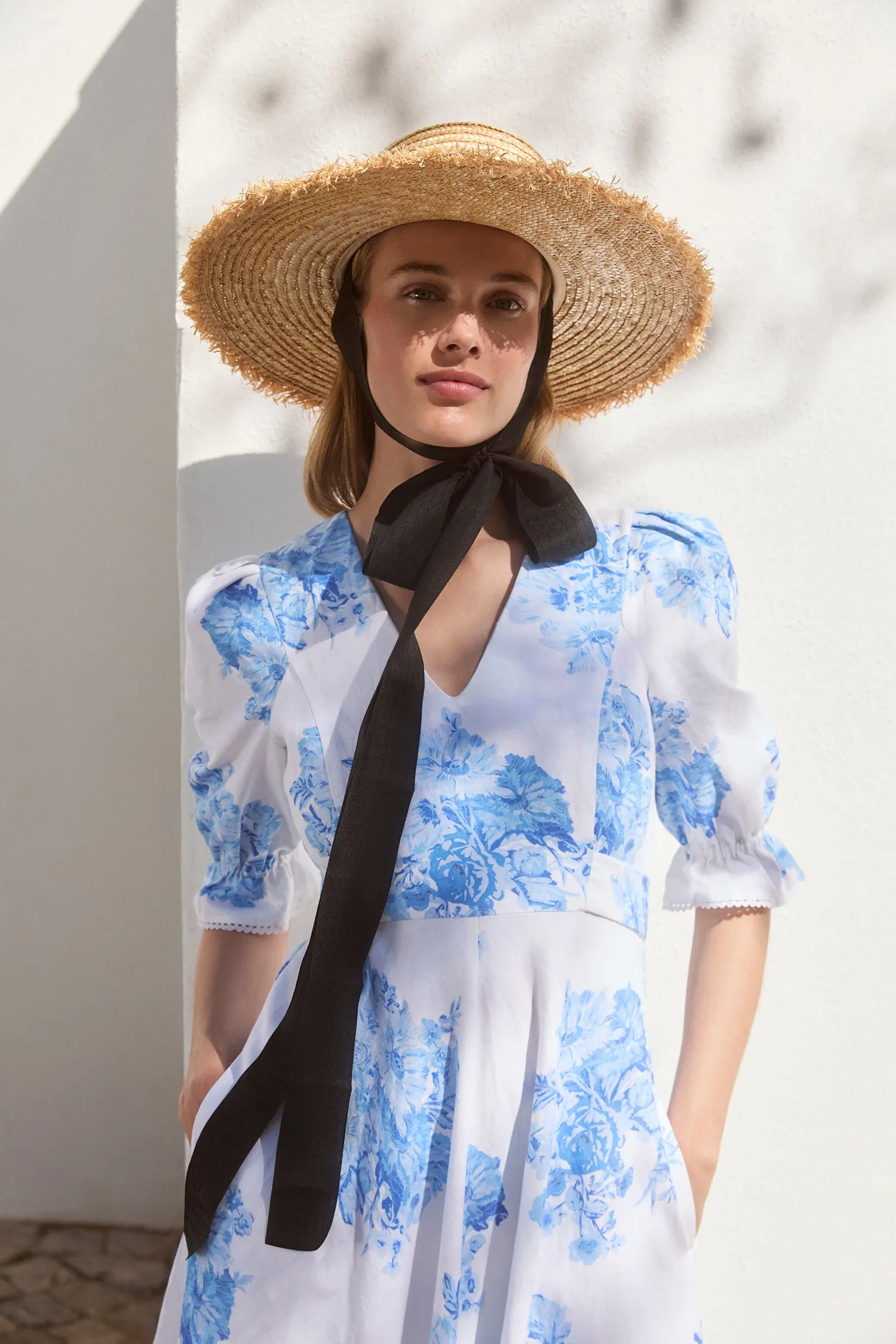 Flora Blue Garden Floral Dress sold by Beulah product image thumbnail 5