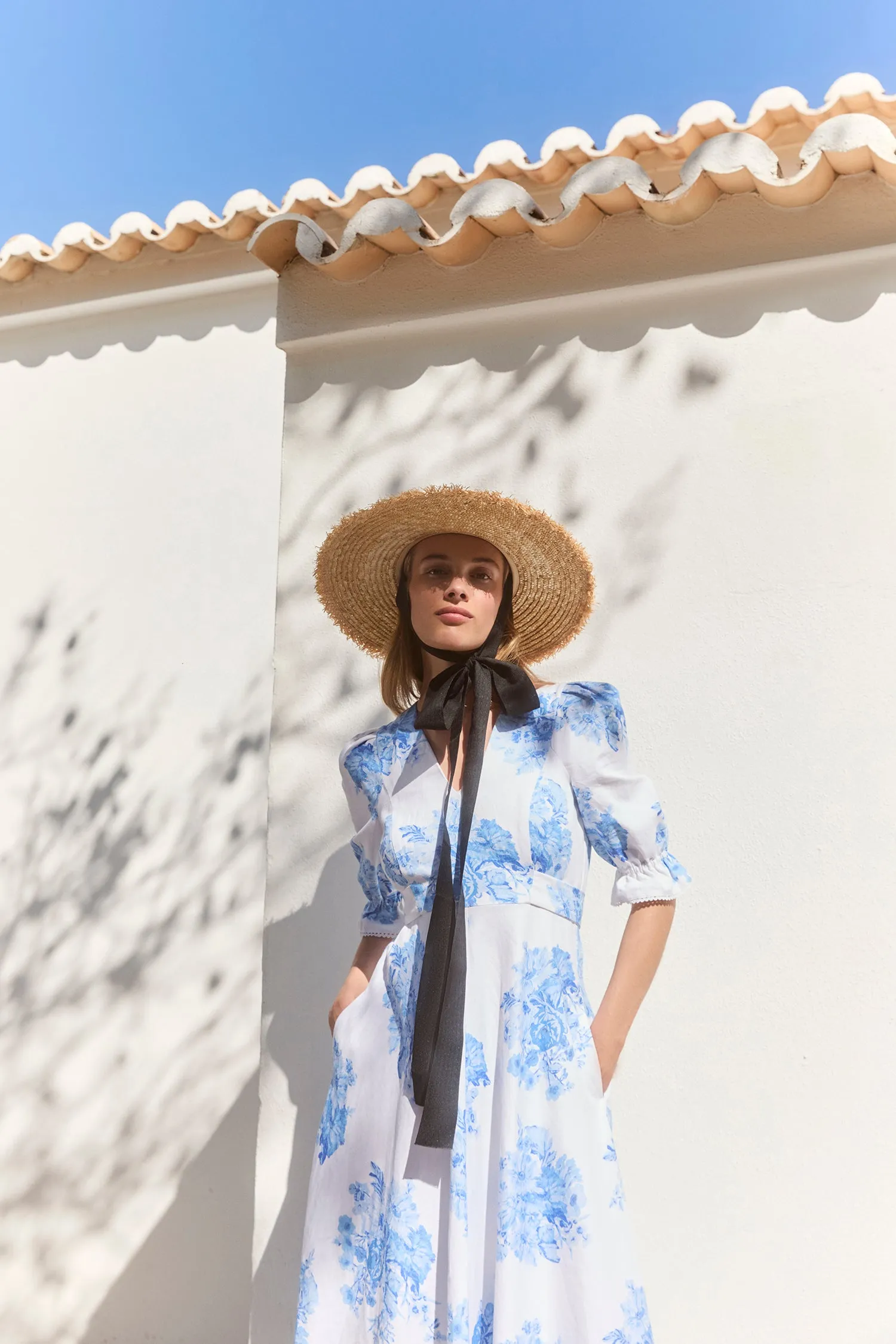 Flora Blue Garden Floral Dress sold by Beulah product image thumbnail 2