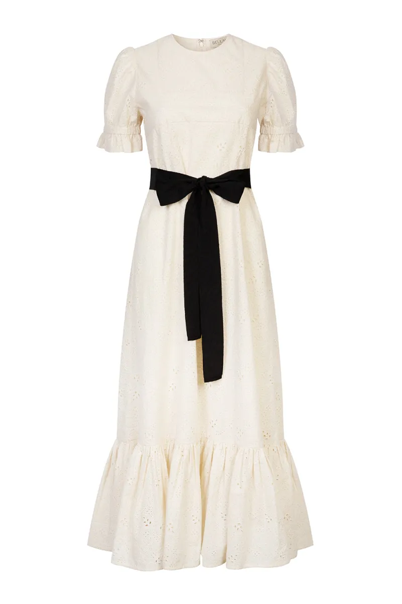 Dorothy Milk Broderie Dress sold by Beulah