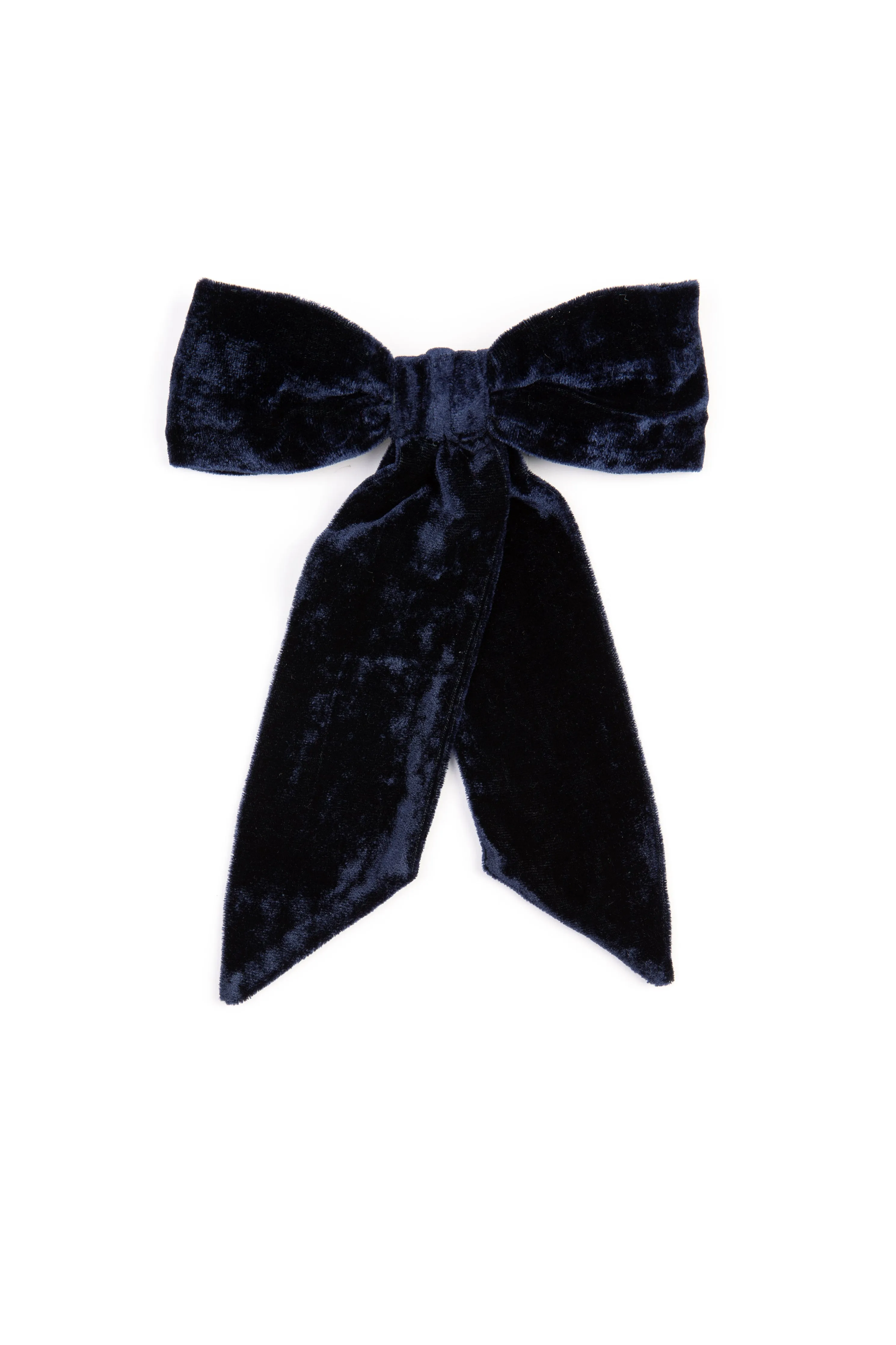 Bow Navy Velvet sold by Beulah