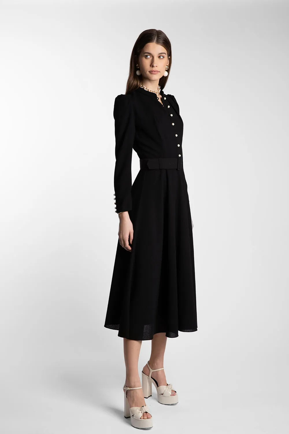 Ahana Black Long Sleeve Dress sold by Beulah product image thumbnail 3