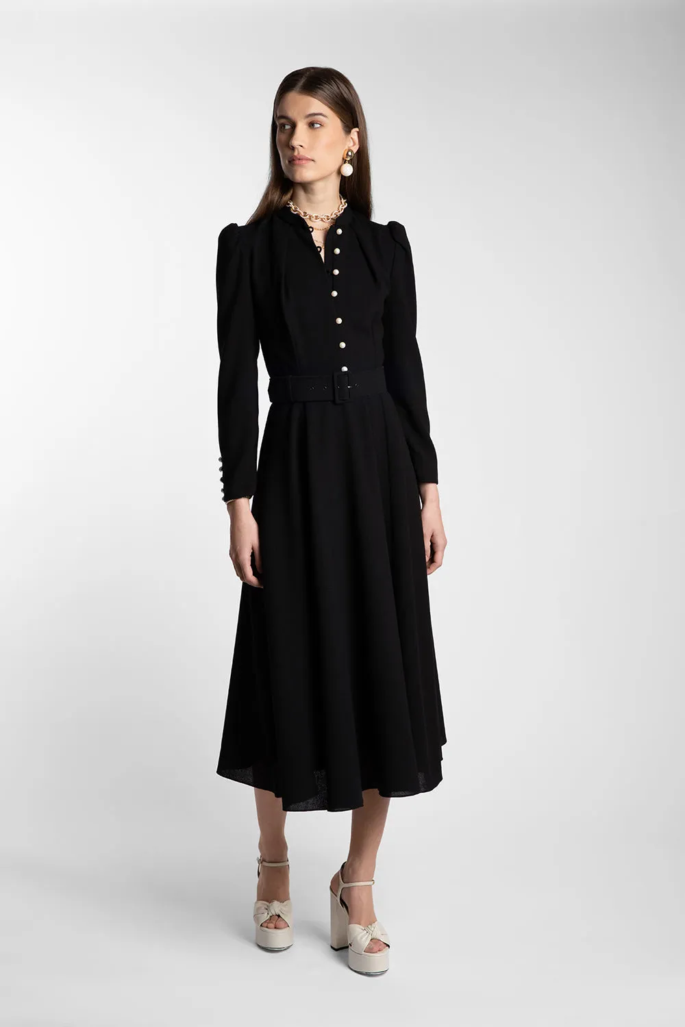 Ahana Black Long Sleeve Dress sold by Beulah product image thumbnail 2