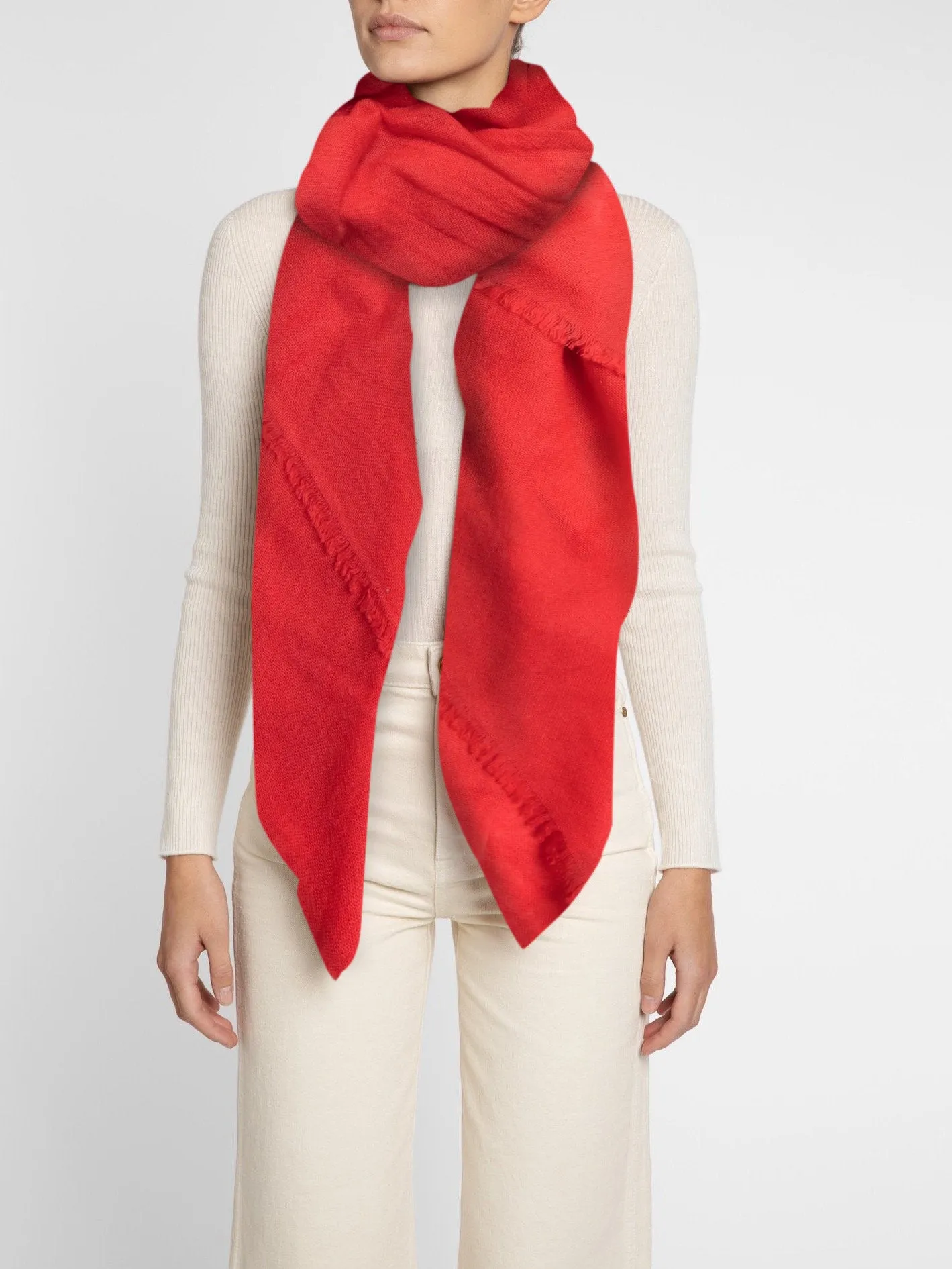 Coral Cashmere Shawl sold by Beulah product image thumbnail 2