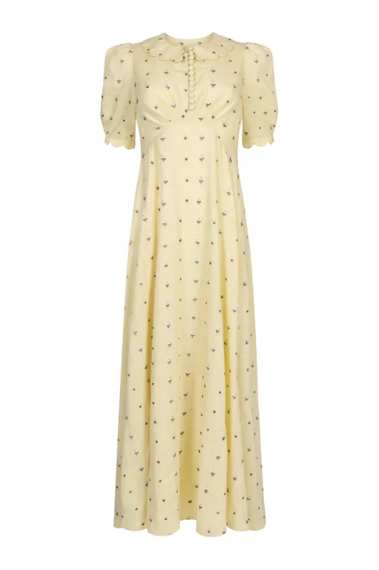 Romy Daisy Embroidered Dress sold by Beulah