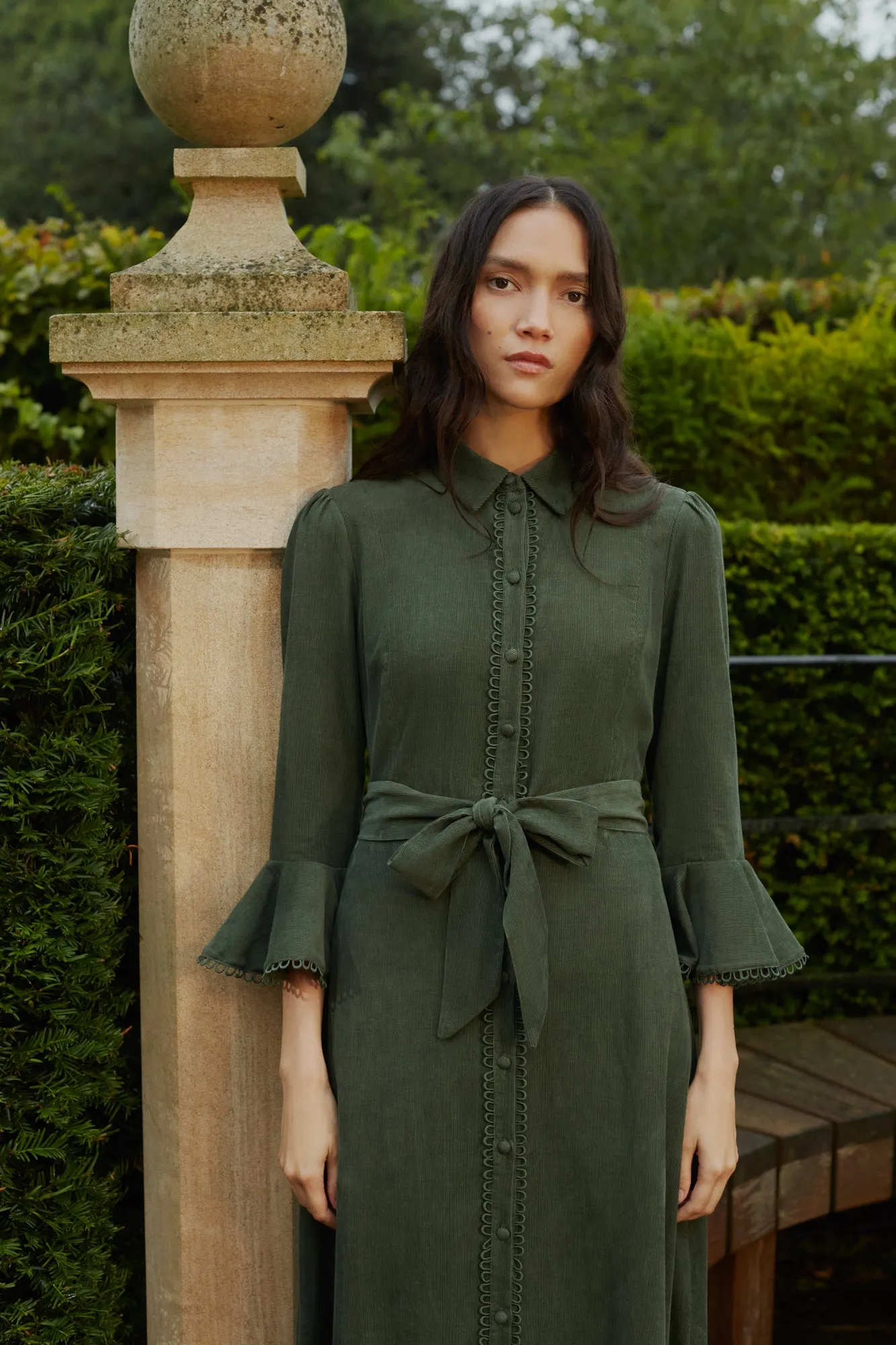 Nalini Khaki Dress sold by Beulah product image thumbnail 2