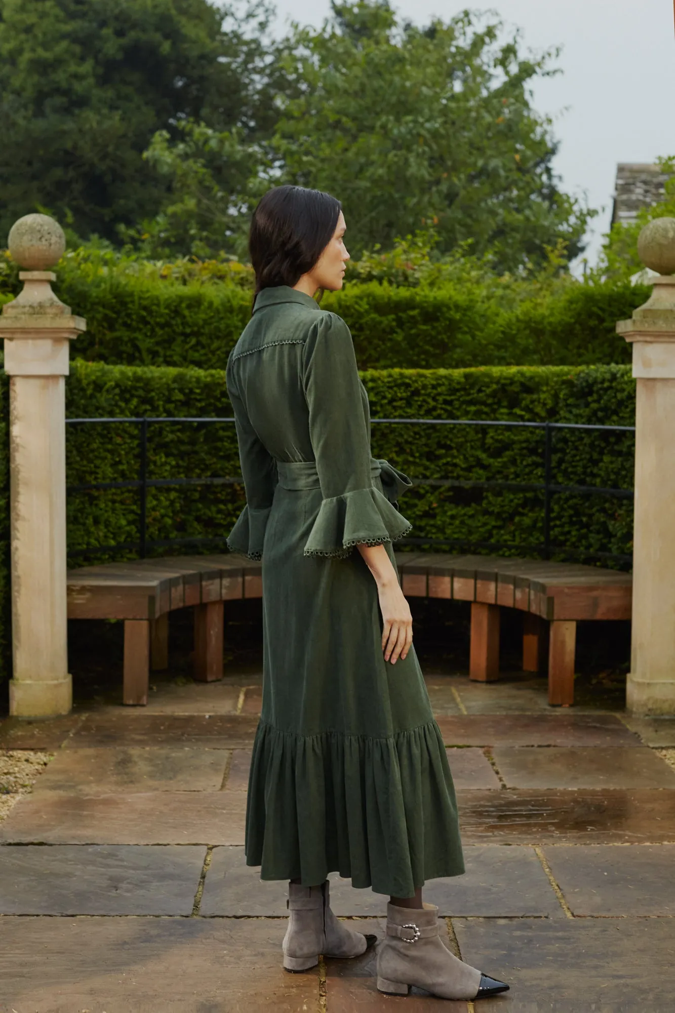 Nalini Khaki Dress sold by Beulah product image thumbnail 5